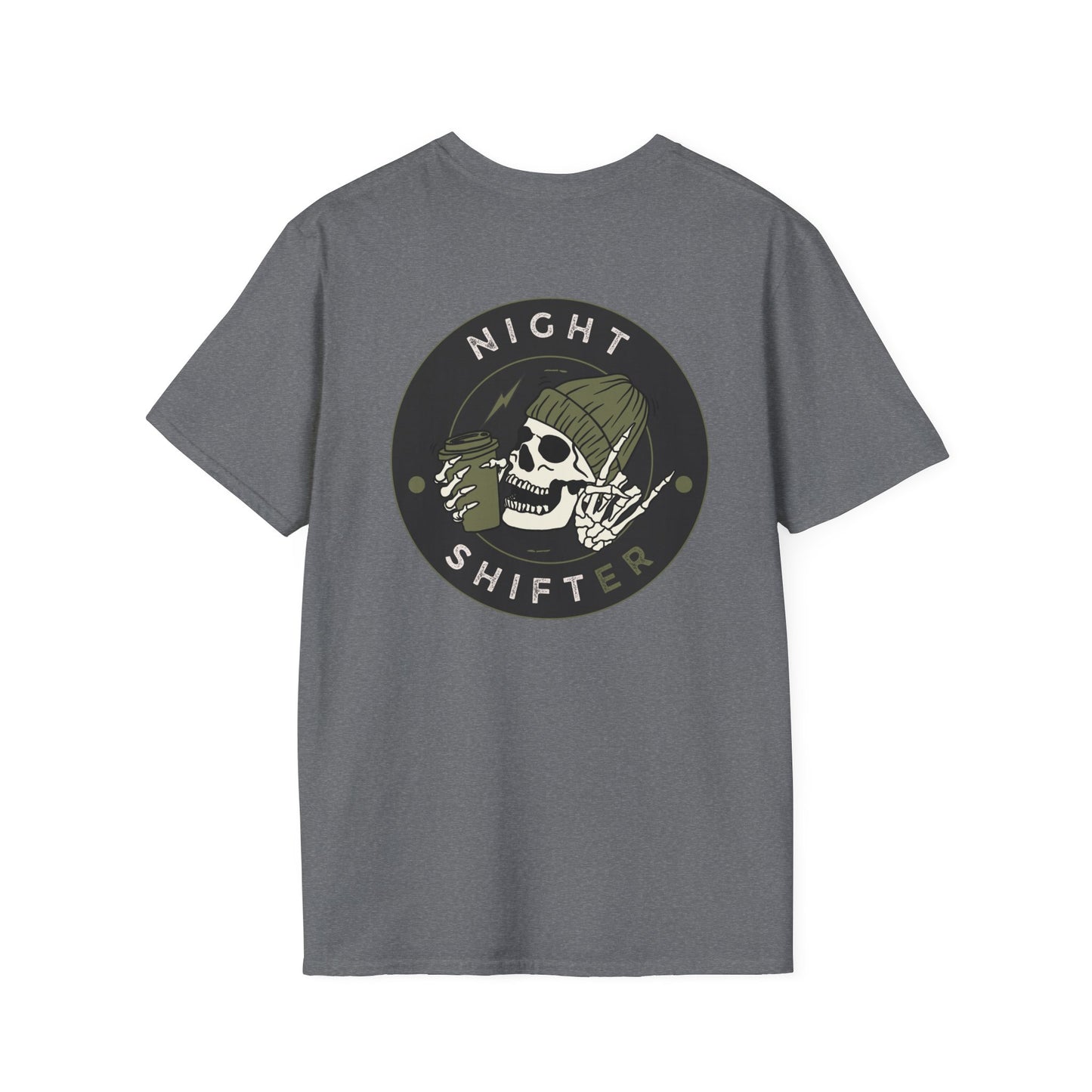 Night Shifter Skull T-Shirt | Unisex graphic tee for nurses| EMT | Paramedic| Spooky Vibes