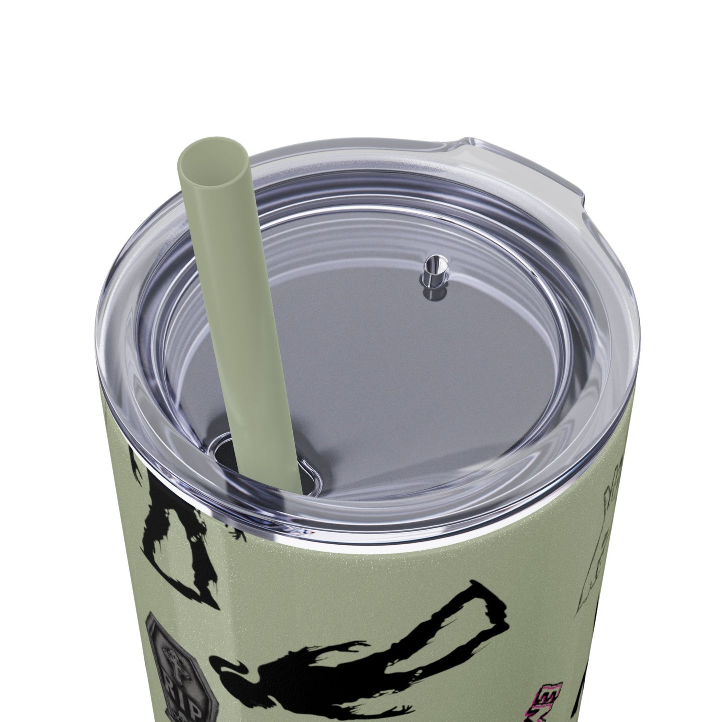 EMS Barbie Skinny Tumbler with Straw | EMS Travel Cup | zombie Drinkware| EMT Gift |Horror Movie Lover Cup