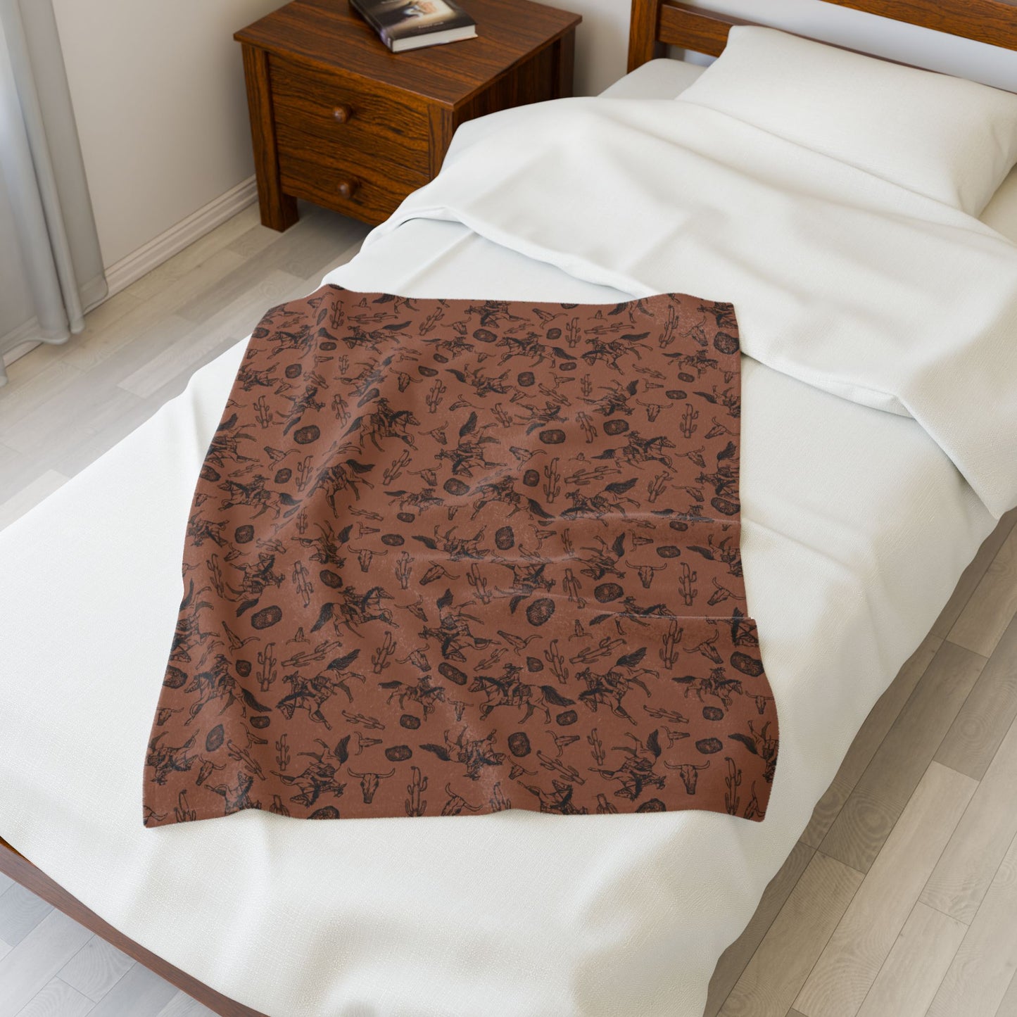 Cowgirl Rustic Western Velveteen blanket