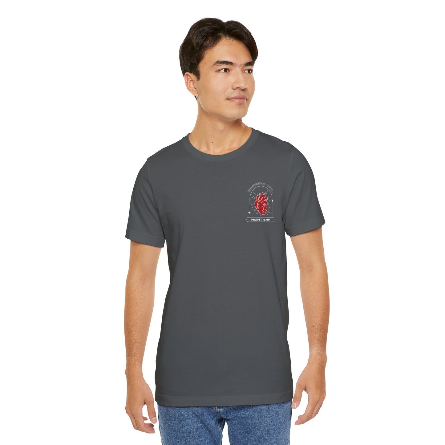 Emergency Department Printed Unisex Tee - Casual Comfort, Gift for Heart Lovers, Everyday Wear, Unique Style, Casual T-Shirt