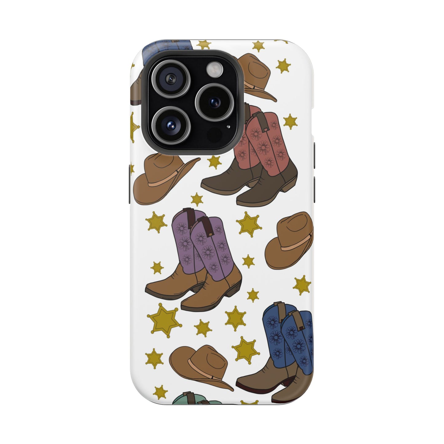 Cowboy Boots Magnetic Tough Case - Durable Phone Protection with Western Flair