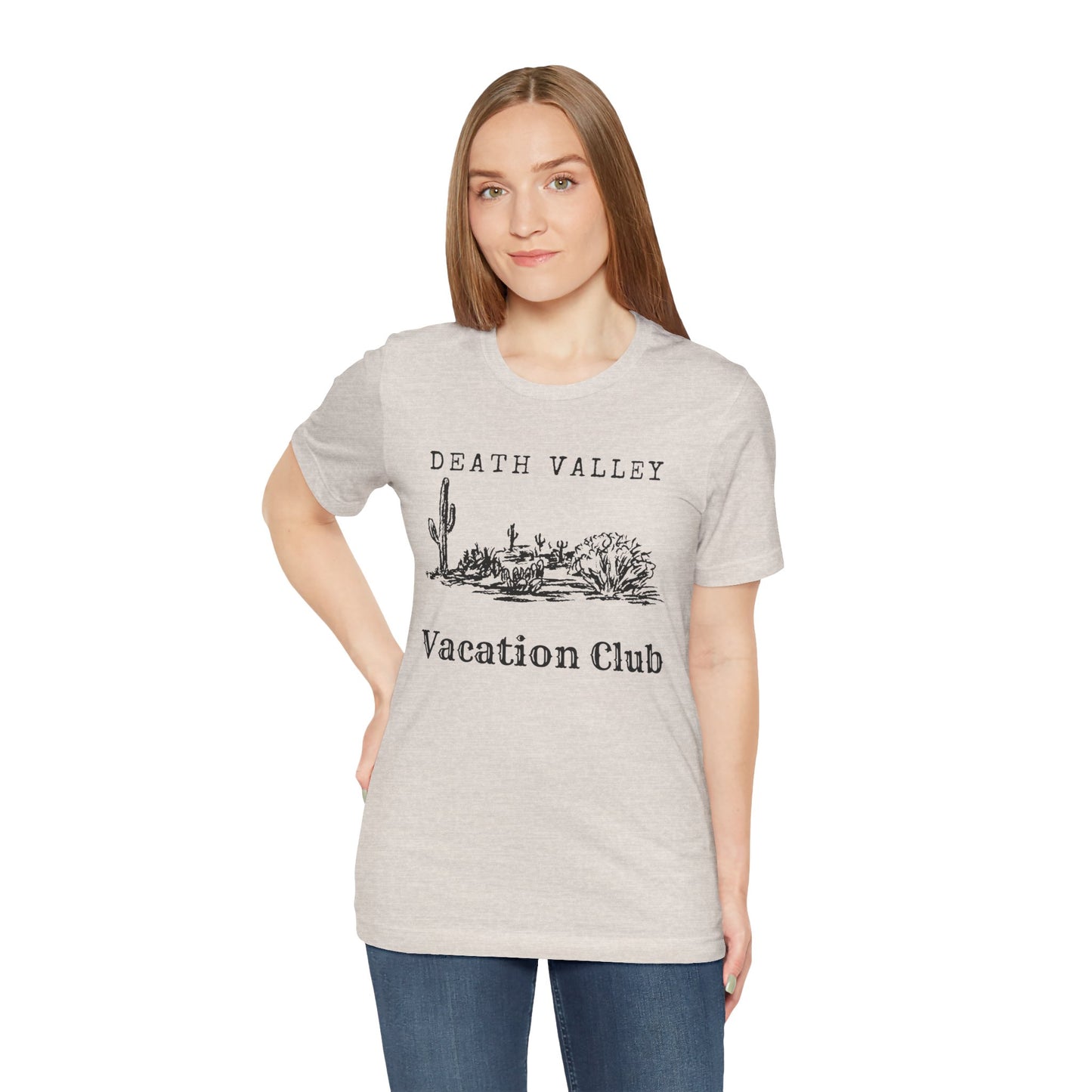 Death Valley Vacation Club Unisex Tee - Casual Cactus Graphic T-Shirt