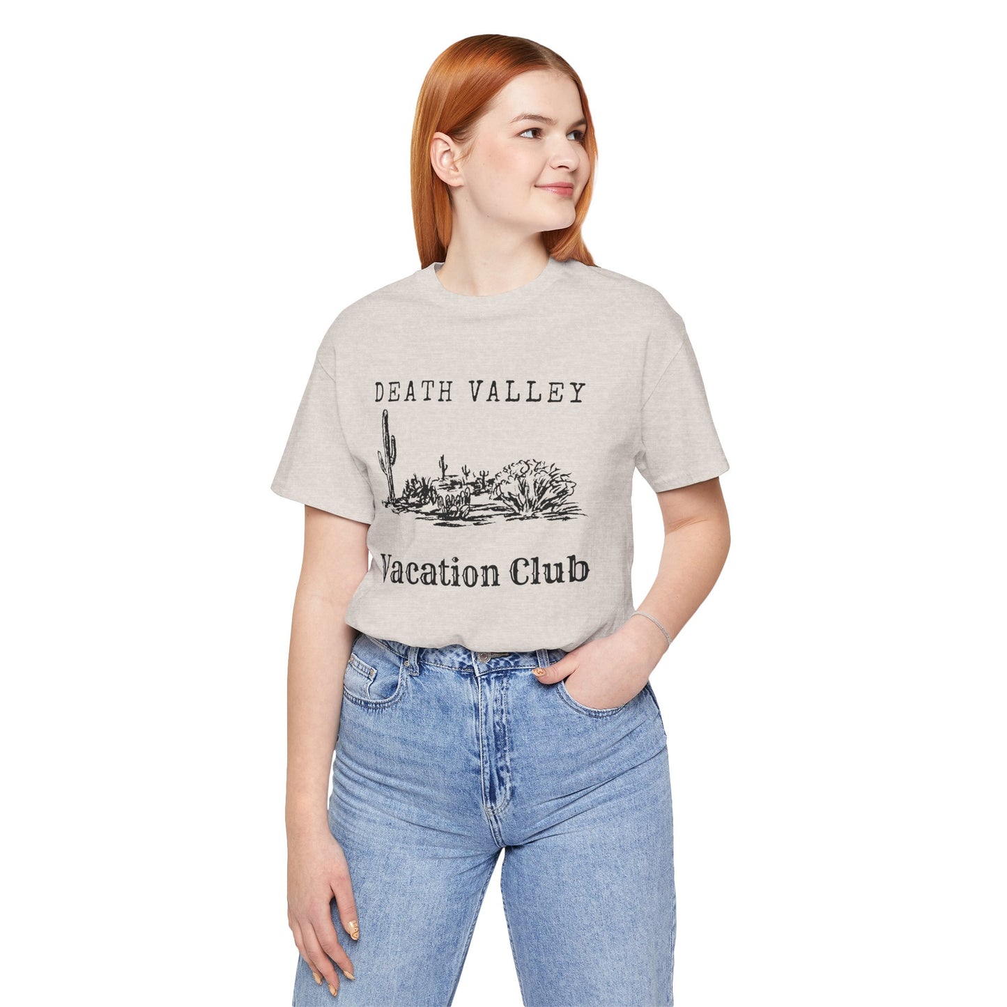 Death Valley Vacation Club Unisex Tee - Casual Cactus Graphic T-Shirt