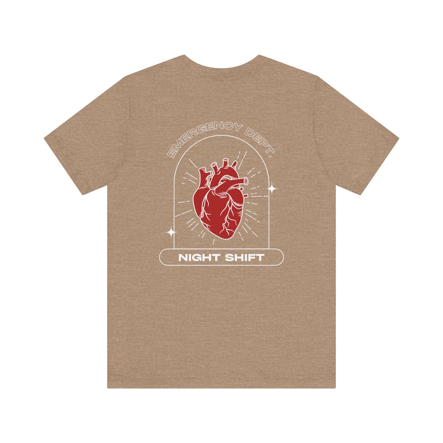 Emergency Department Printed Unisex Tee - Casual Comfort, Gift for Heart Lovers, Everyday Wear, Unique Style, Casual T-Shirt