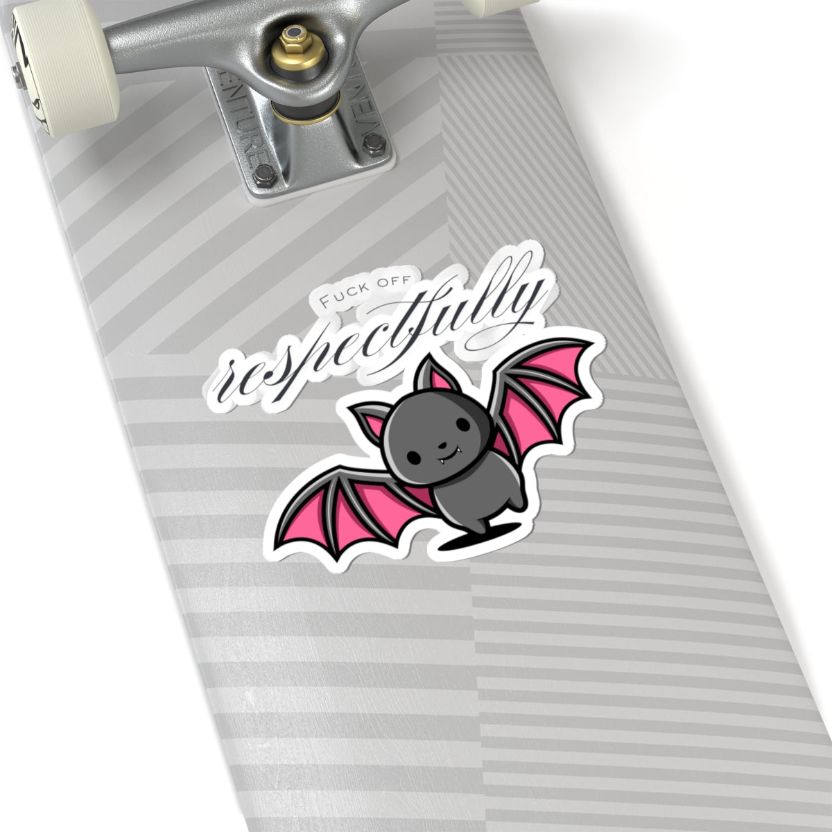Sassy Bat Kiss-Cut Stickers - "Fuck Off Respectfully" Designs for Laptop & Decor