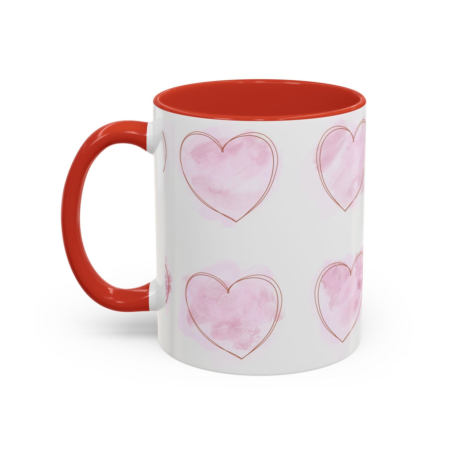Watercolor Pink Heart Coffee Mug - Perfect for Mother’s Day