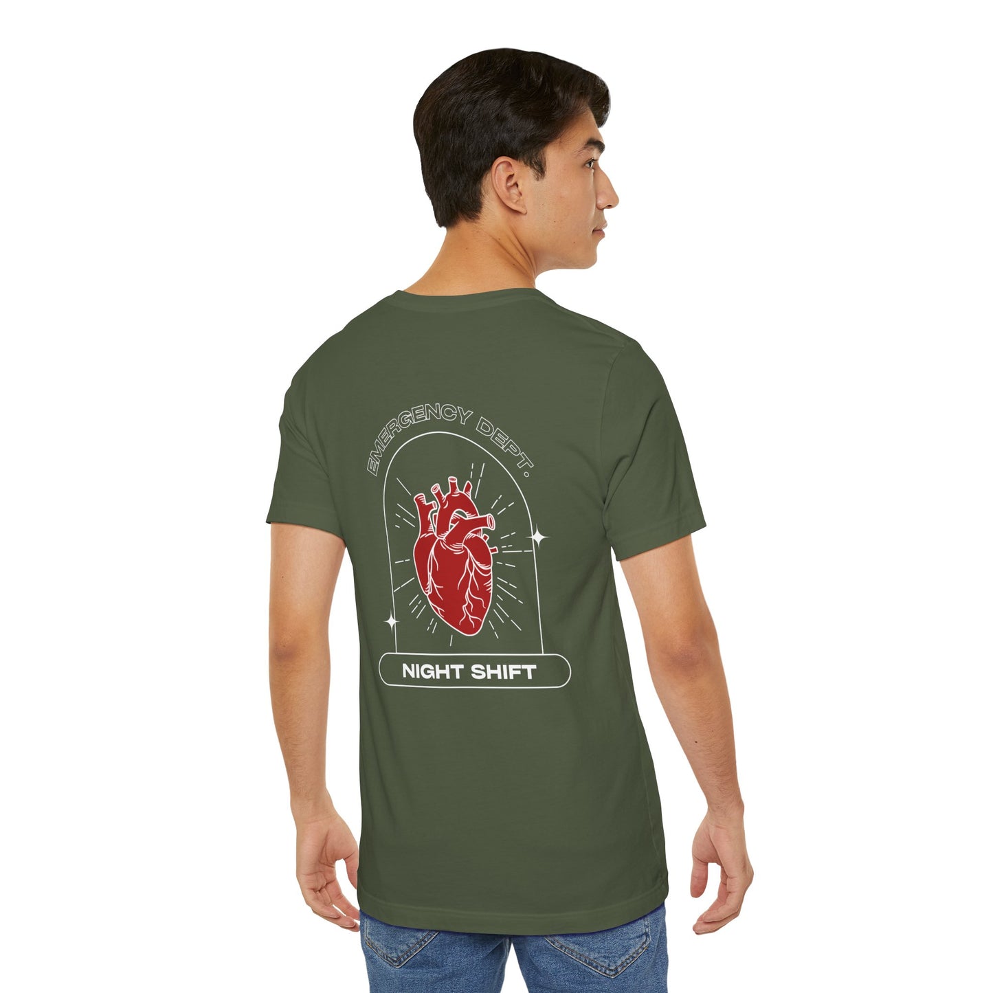 Emergency Department Printed Unisex Tee - Casual Comfort, Gift for Heart Lovers, Everyday Wear, Unique Style, Casual T-Shirt