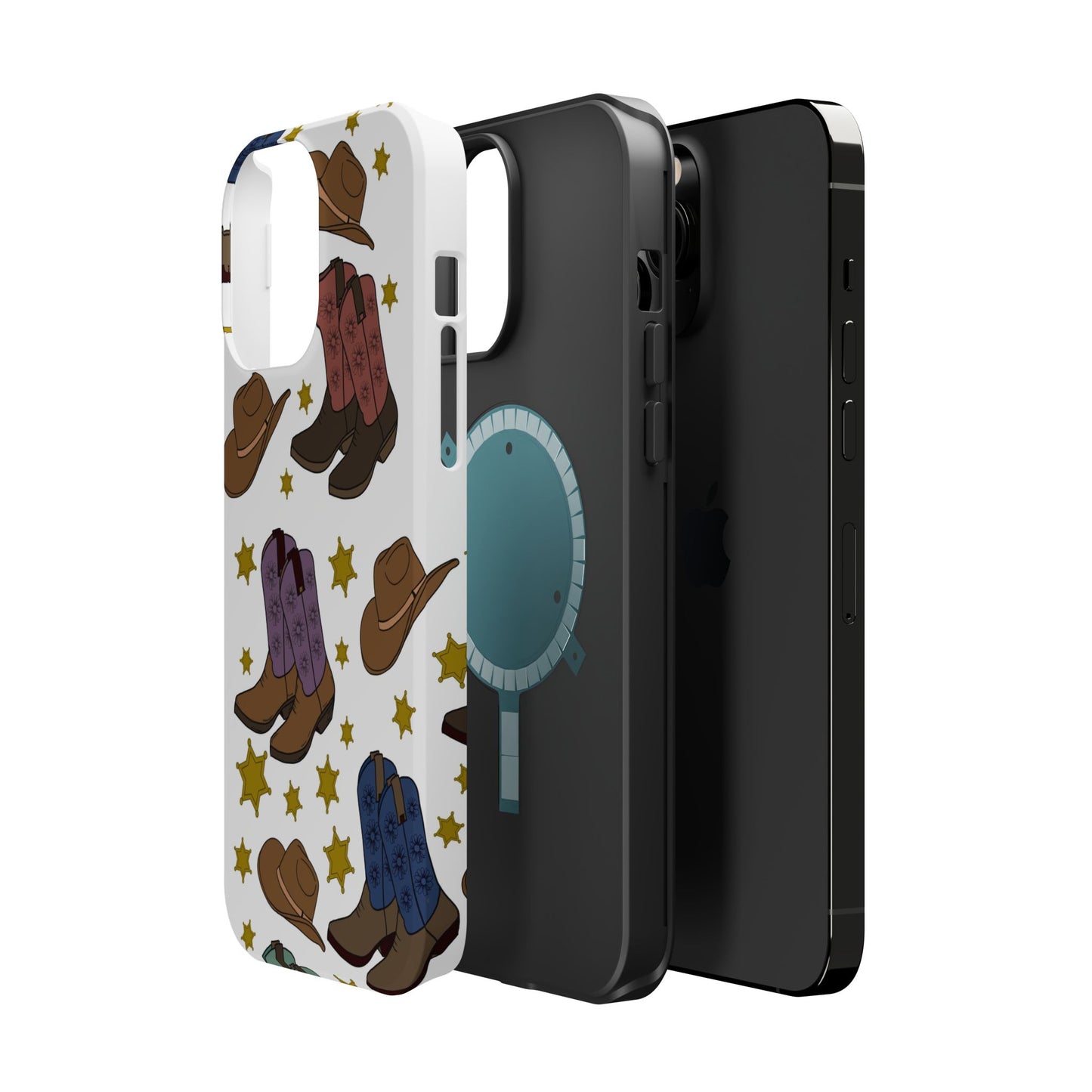 Cowboy Boots Magnetic Tough Case - Durable Phone Protection with Western Flair