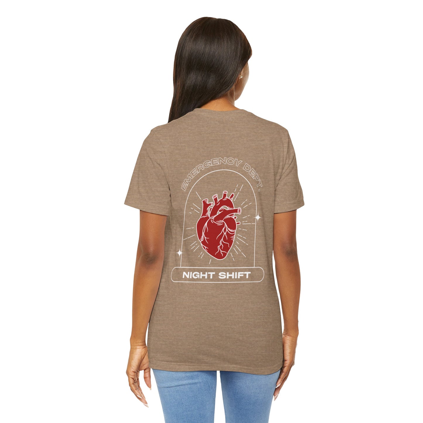 Emergency Department Printed Unisex Tee - Casual Comfort, Gift for Heart Lovers, Everyday Wear, Unique Style, Casual T-Shirt