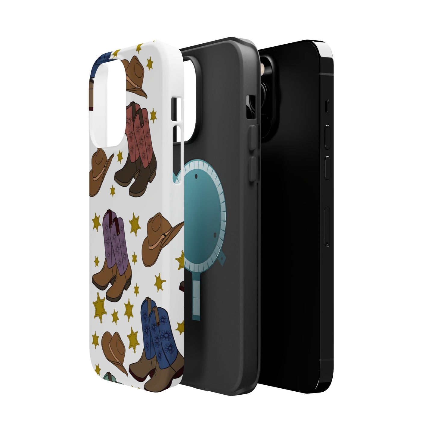 Cowboy Boots Magnetic Tough Case - Durable Phone Protection with Western Flair
