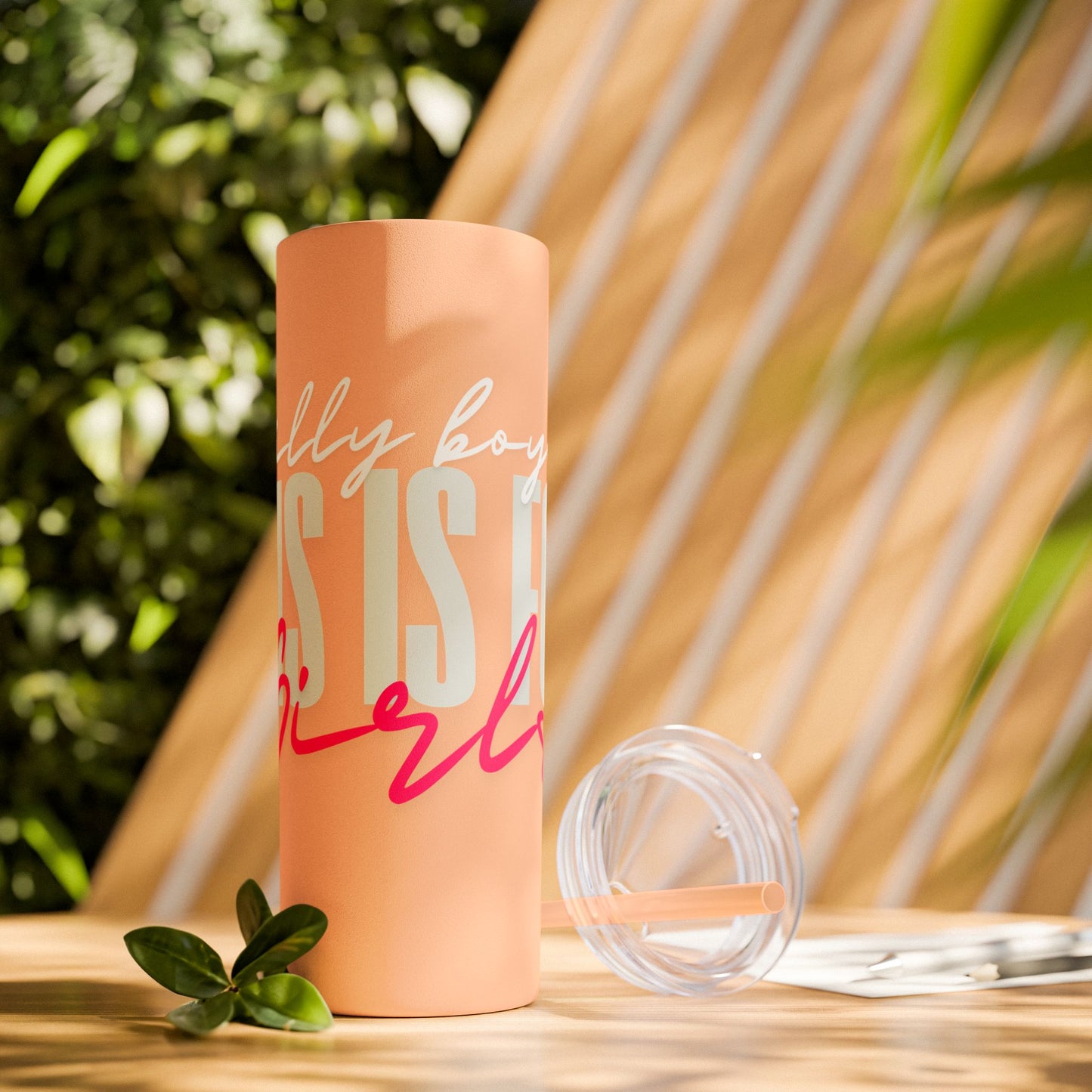 Silly boys EMS is for Girl Skinny Tumbler with Straw - 20oz Travel Cup