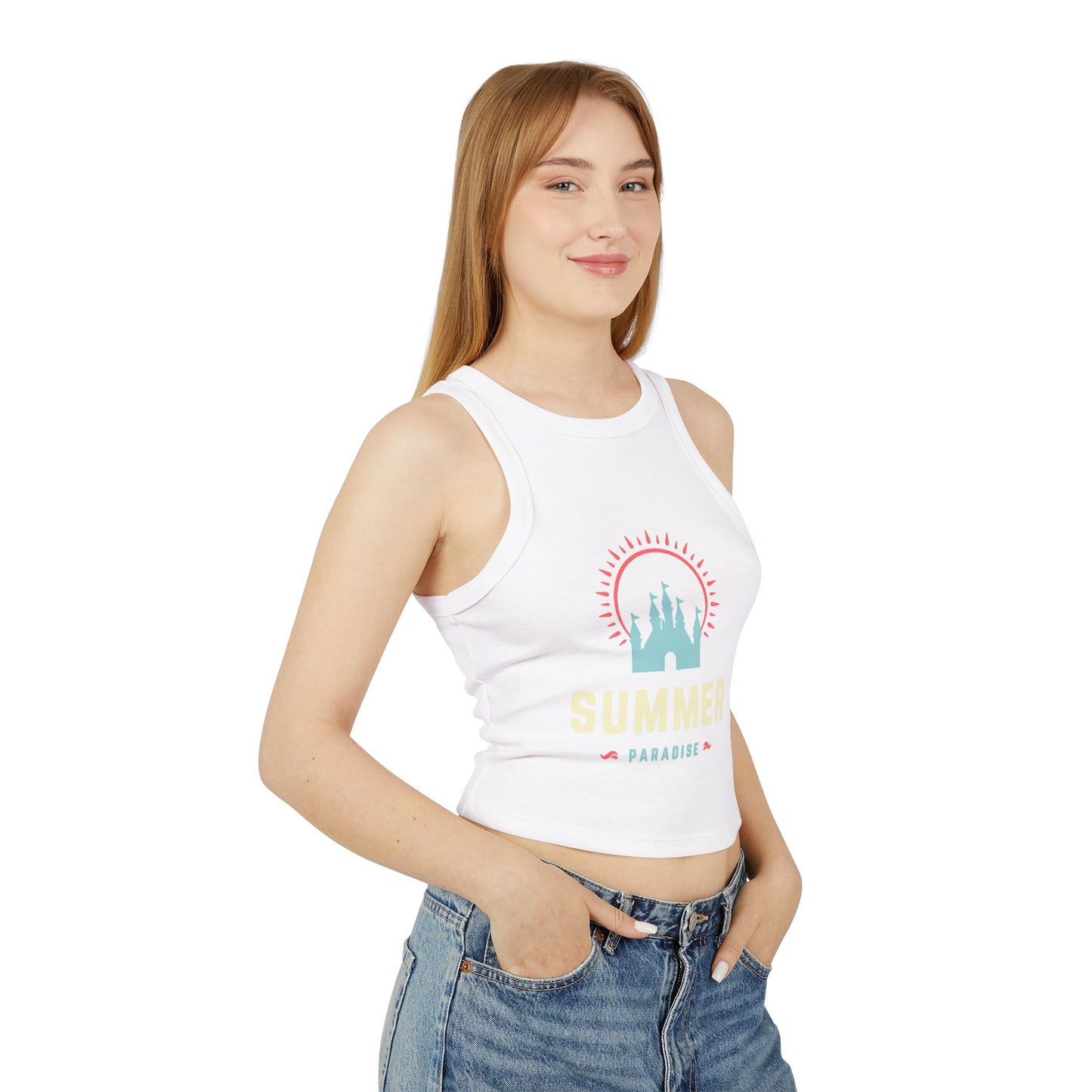 Retro Mickey Mouse Racer Tank Top - Perfect for Summer Vibes