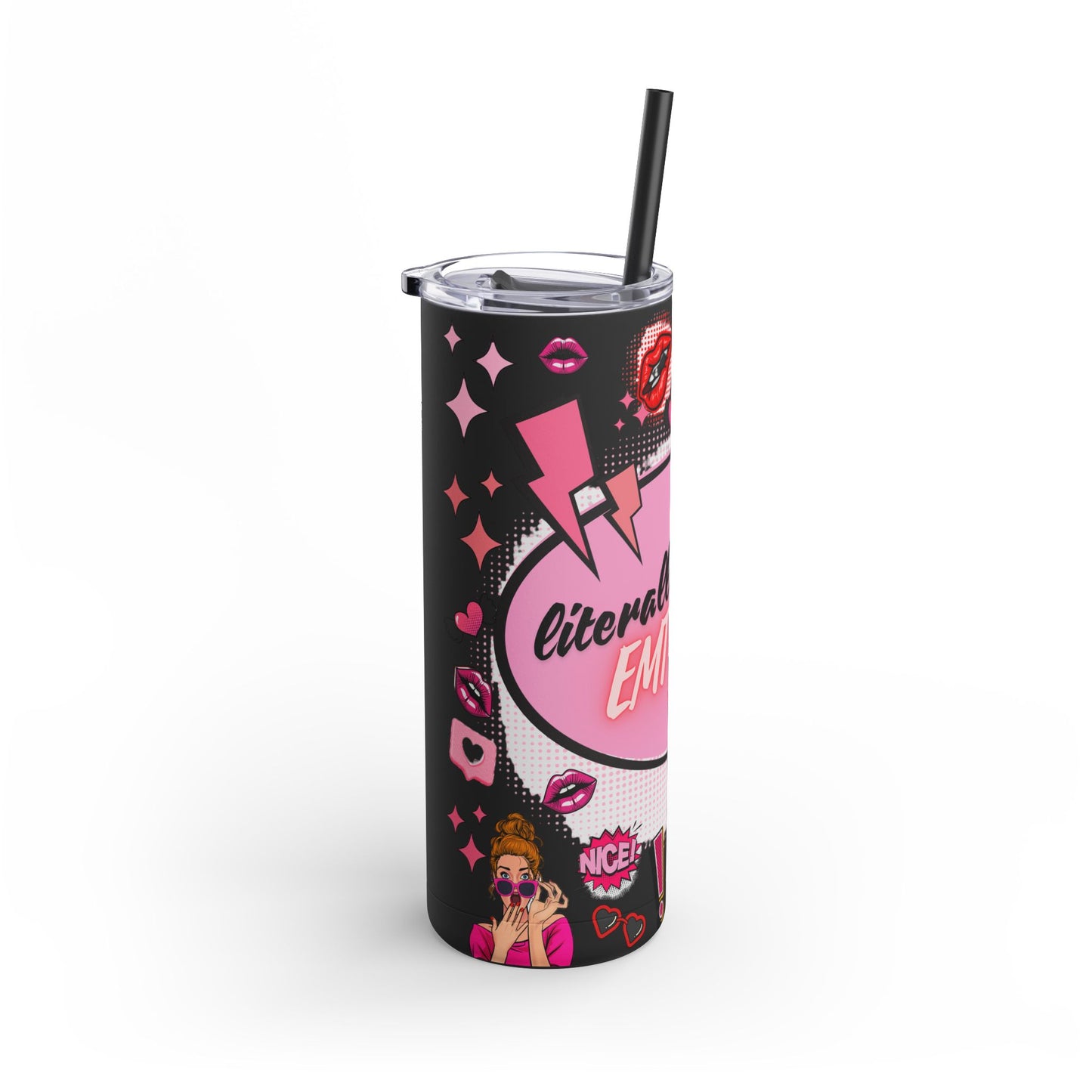 EMT Girly Skinny Tumbler - 20oz Matte Drinkware for Medical Professionals