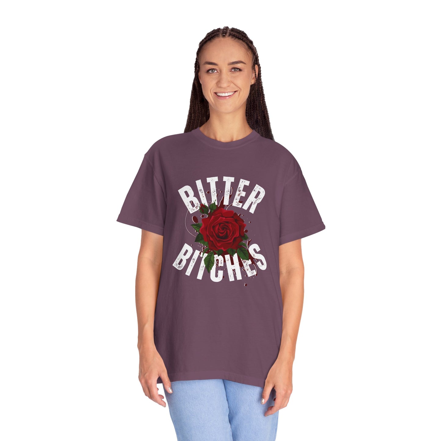 Bitter Bitches T-Shirt, Trendy Rose Graphic Tee, Unisex Apparel Gift, Casual Fashion, Statement Top, Birthday Gift, Gift for Friends