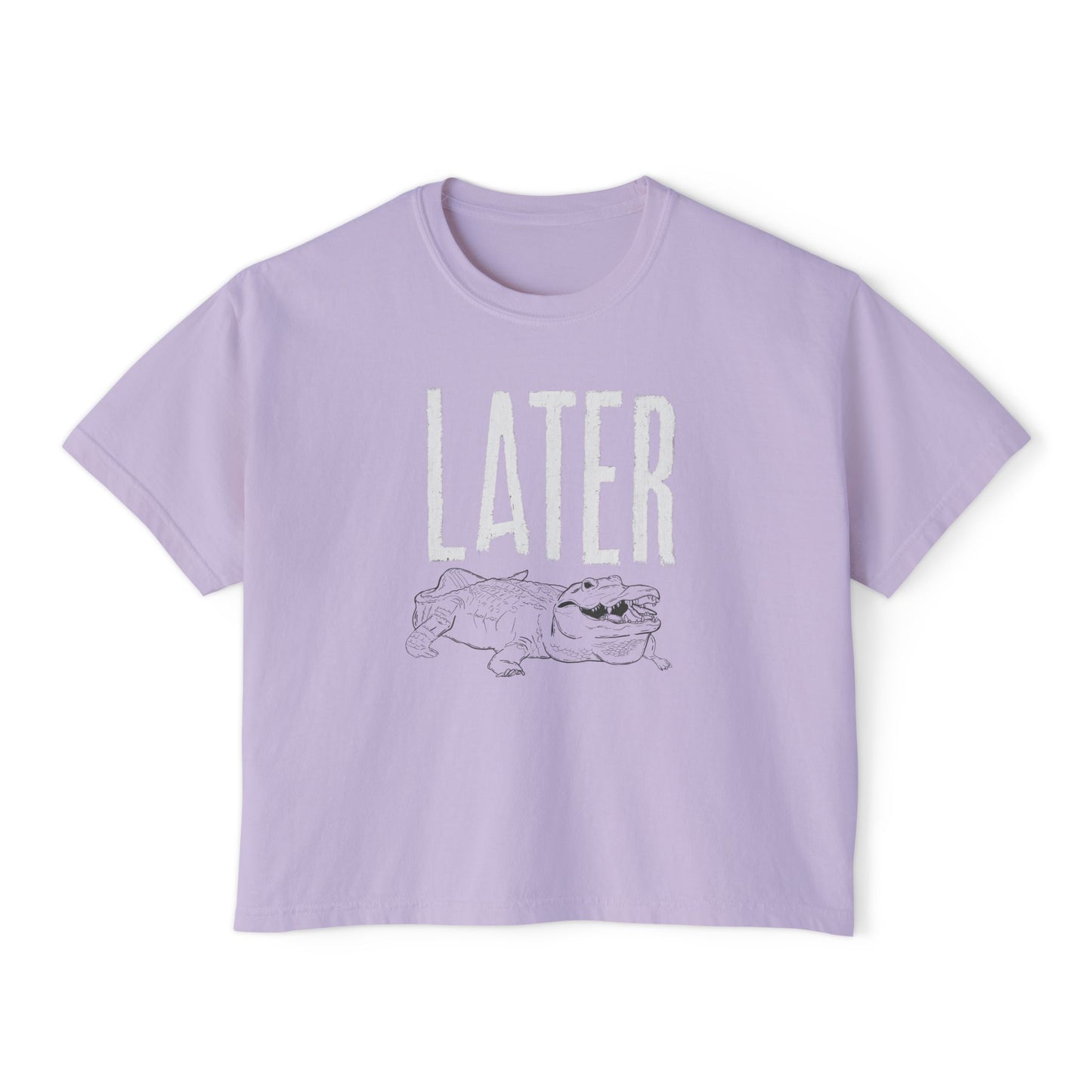 Women's Boxy Tee - 'Later Gator' Casual T-Shirt for Relaxed Vibes