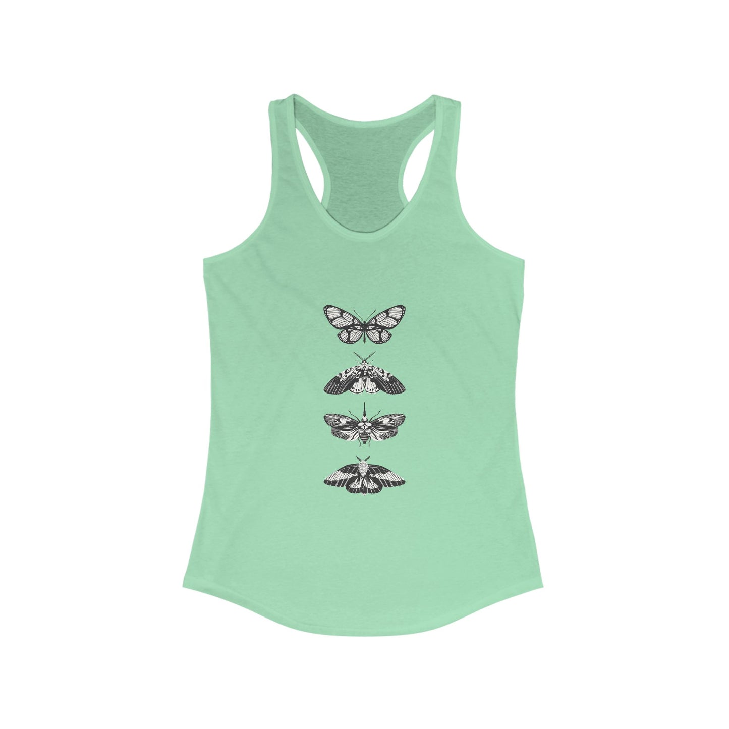 Women's Butterfly Graphic Racerback Tank - Ideal for Summer & Casual Look