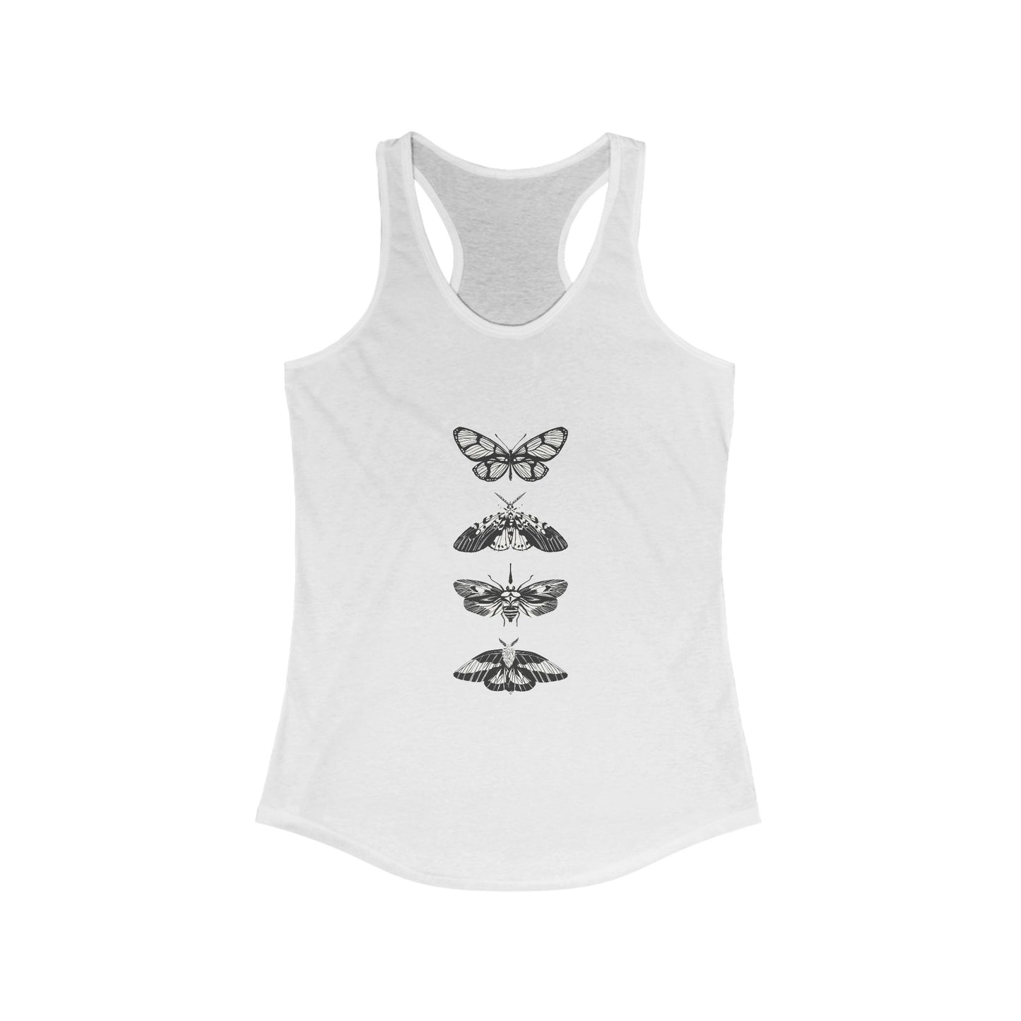 Women's Butterfly Graphic Racerback Tank - Ideal for Summer & Casual Look