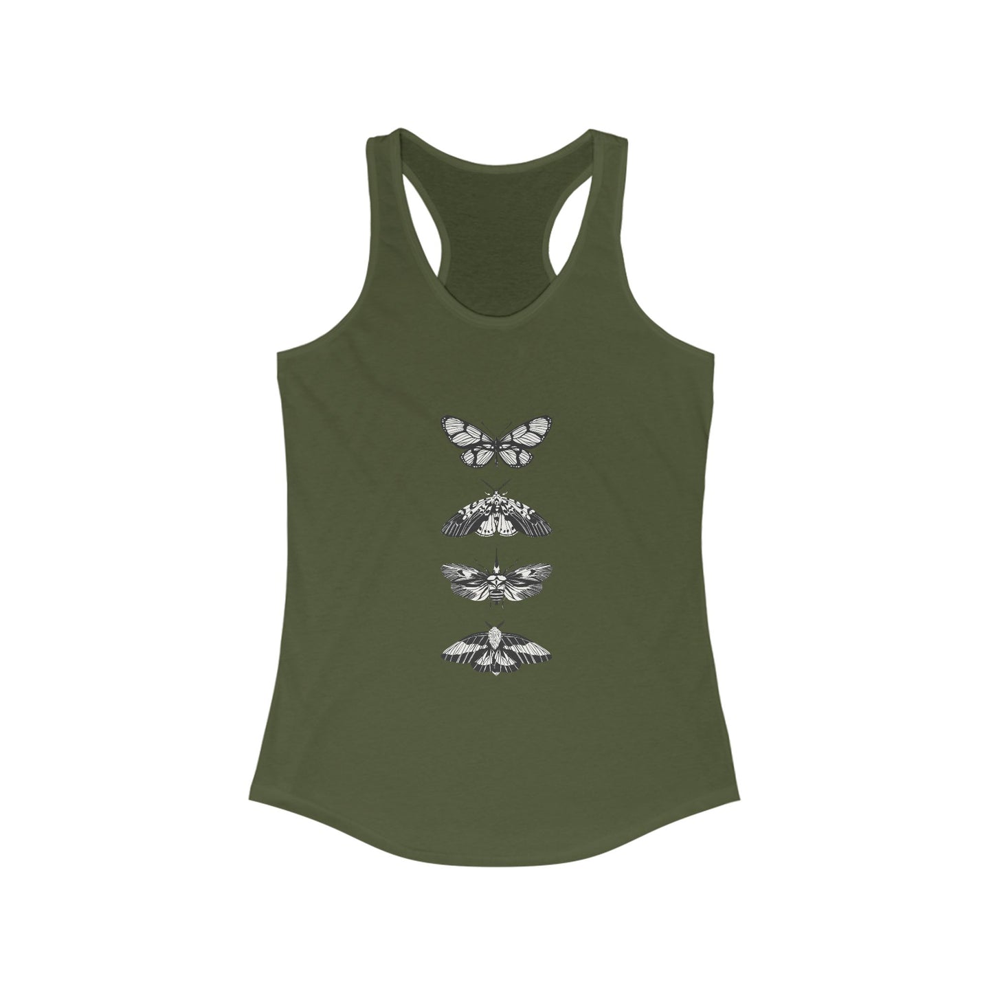 Women's Butterfly Graphic Racerback Tank - Ideal for Summer & Casual Look