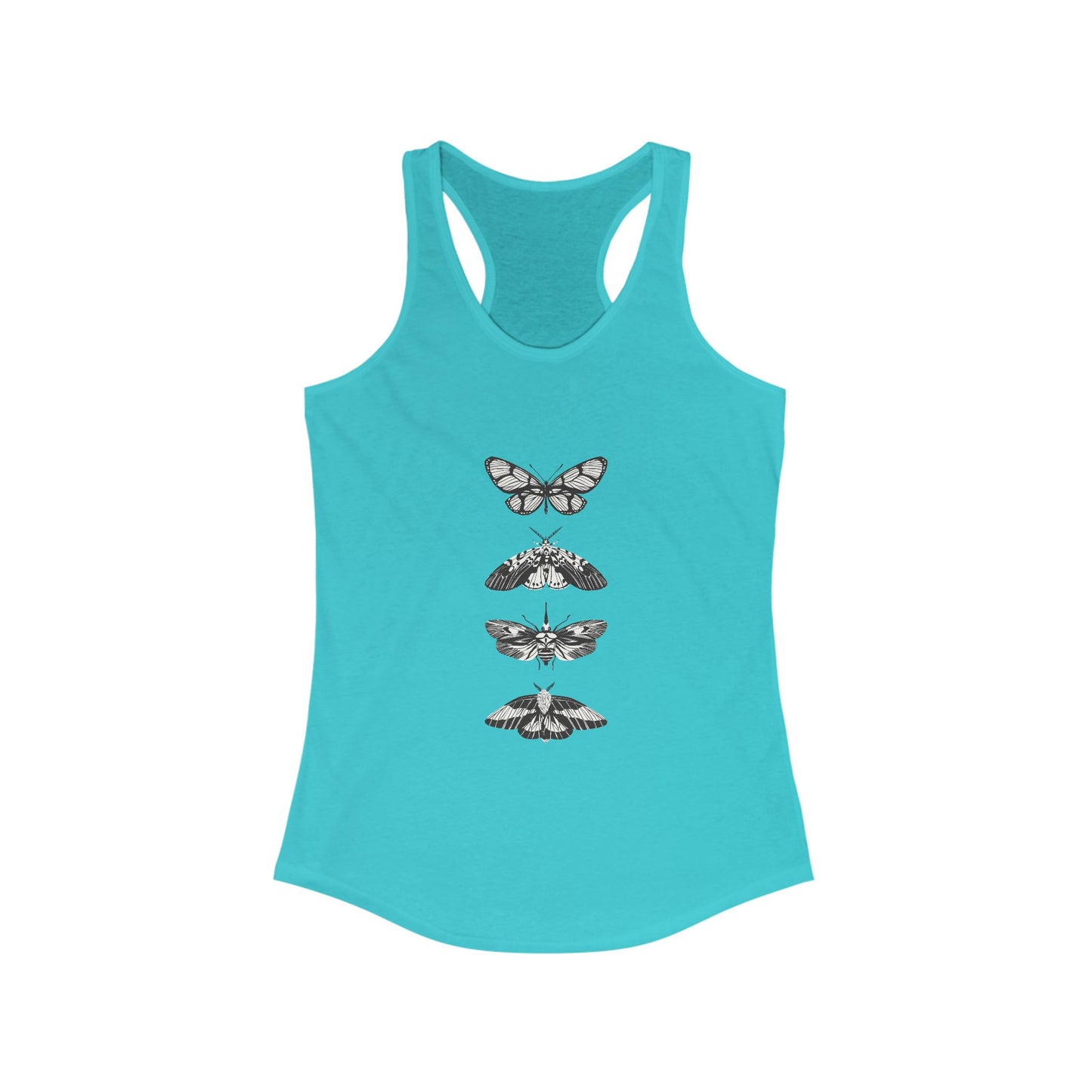 Women's Butterfly Graphic Racerback Tank - Ideal for Summer & Casual Look
