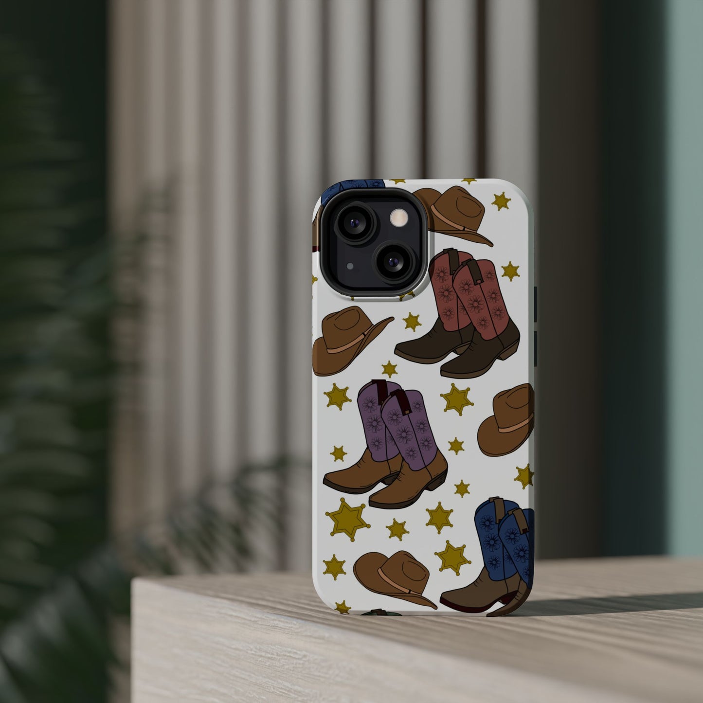 Cowboy Boots Magnetic Tough Case - Durable Phone Protection with Western Flair