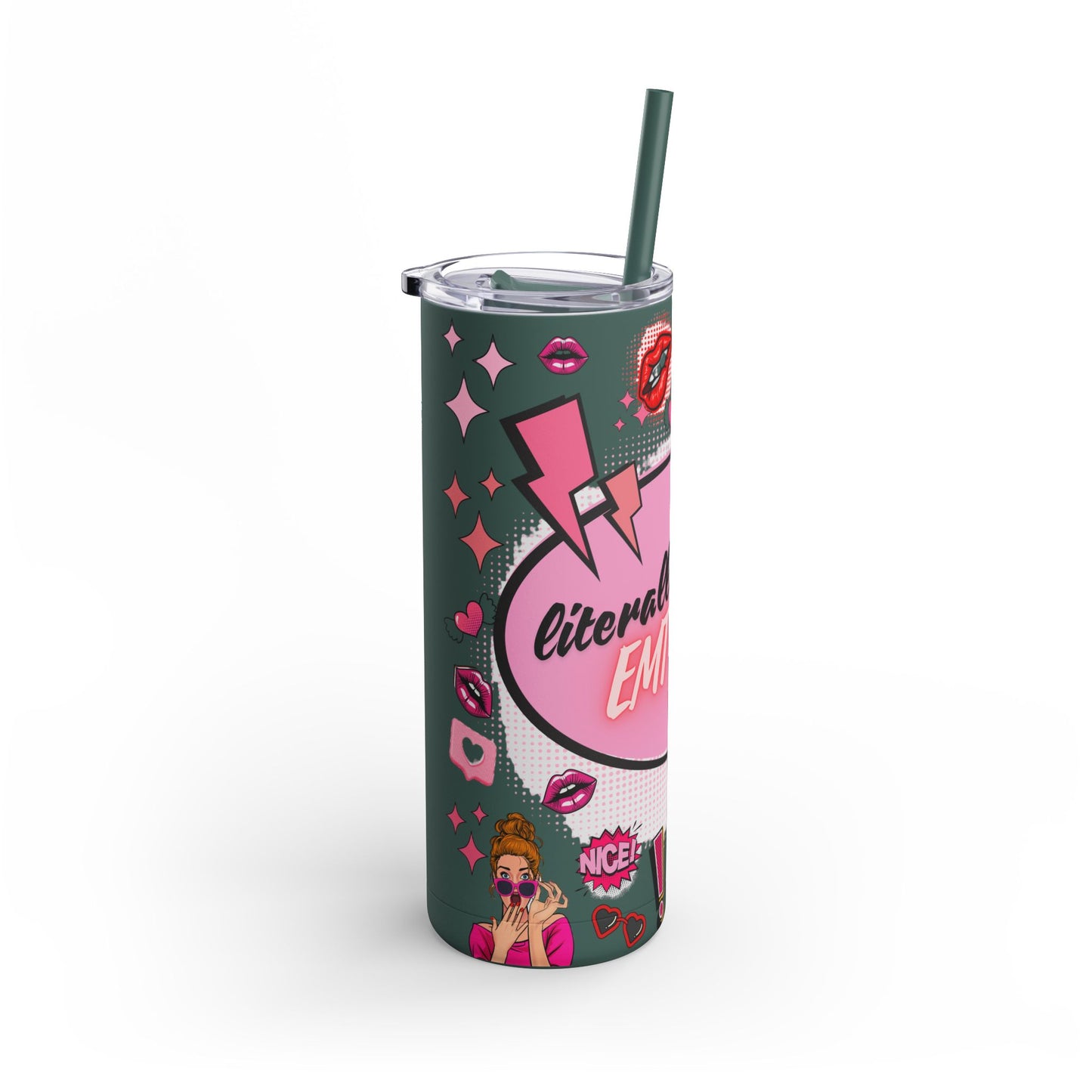 EMT Girly Skinny Tumbler - 20oz Matte Drinkware for Medical Professionals