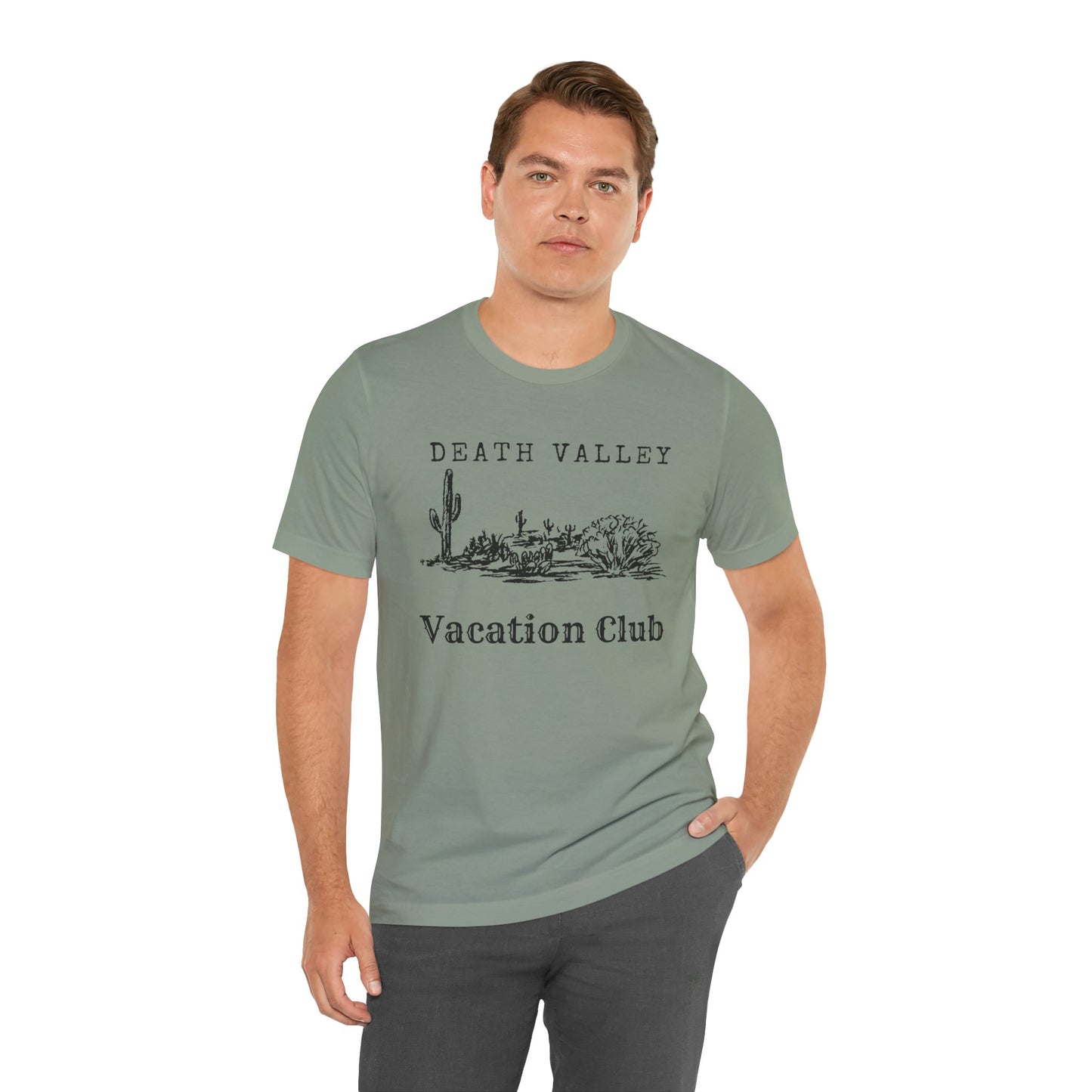 Death Valley Vacation Club Unisex Tee - Casual Cactus Graphic T-Shirt