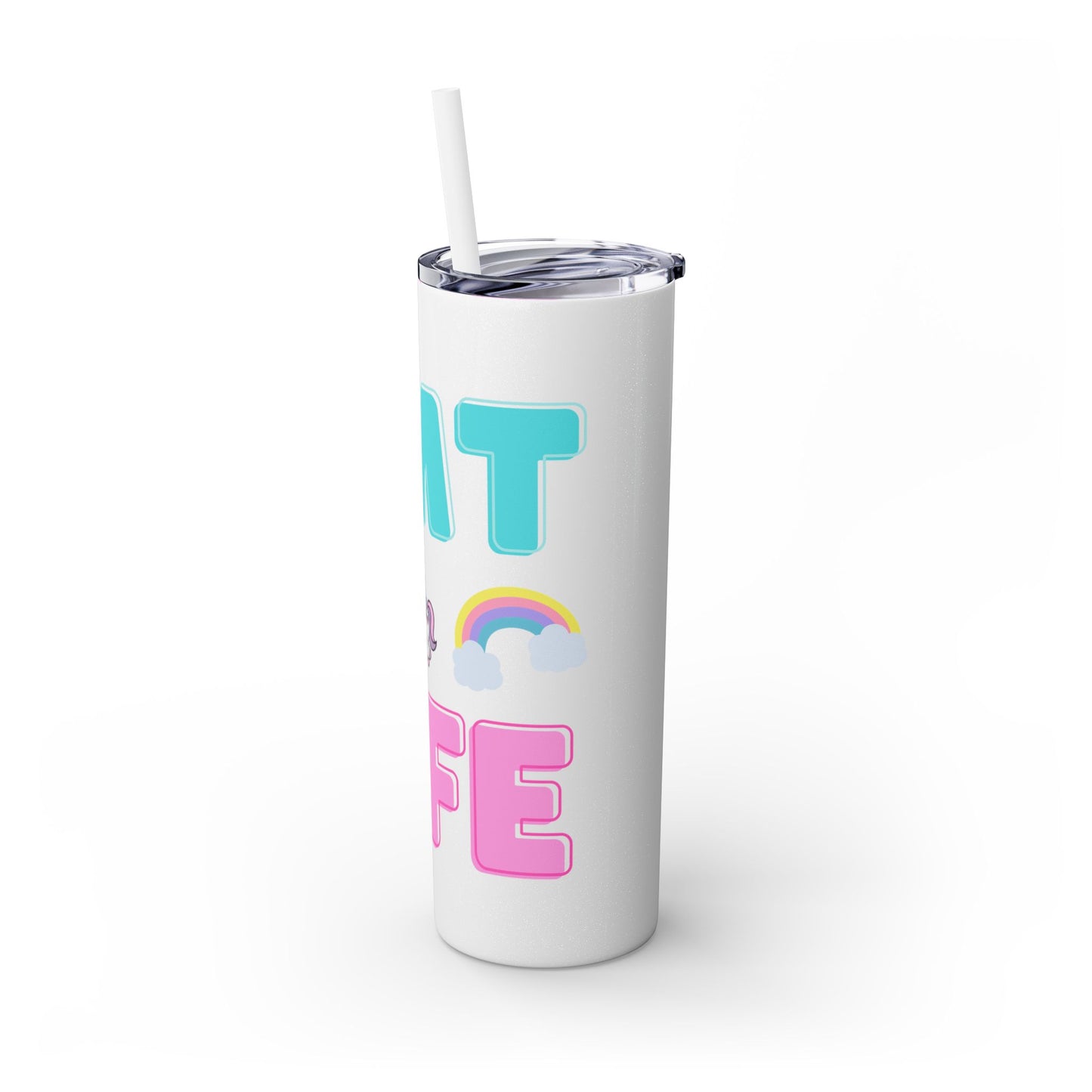 Unicorn 'EMT Life' Skinny Tumbler with Straw - 20oz Fun Drinkware