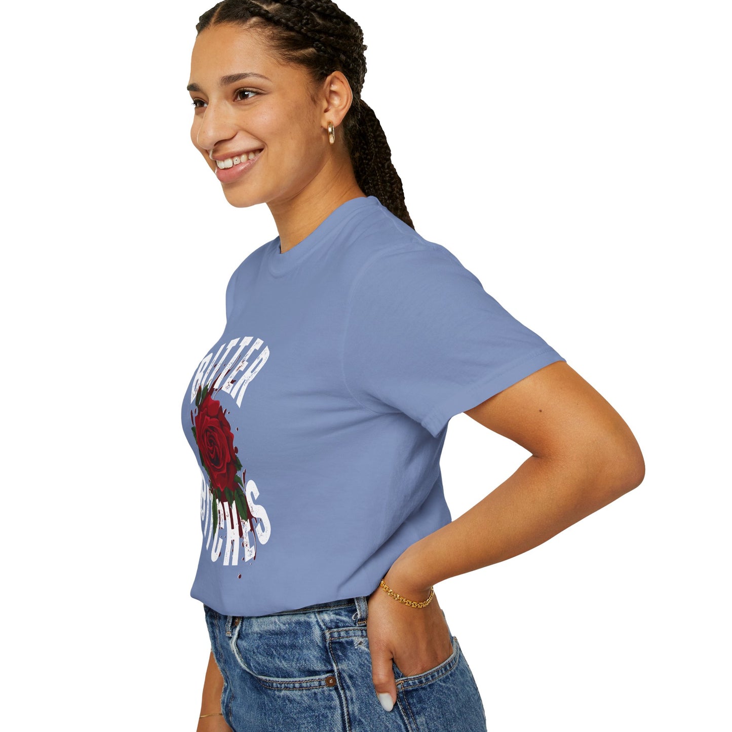 Bitter Bitches T-Shirt, Trendy Rose Graphic Tee, Unisex Apparel Gift, Casual Fashion, Statement Top, Birthday Gift, Gift for Friends