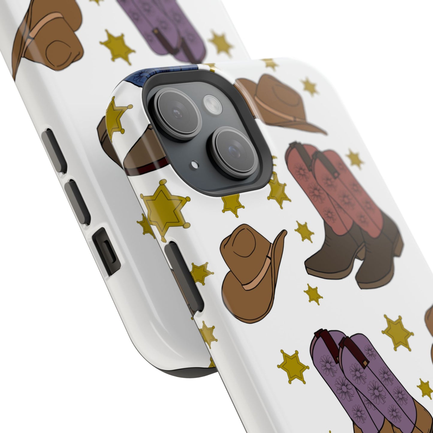 Cowboy Boots Magnetic Tough Case - Durable Phone Protection with Western Flair