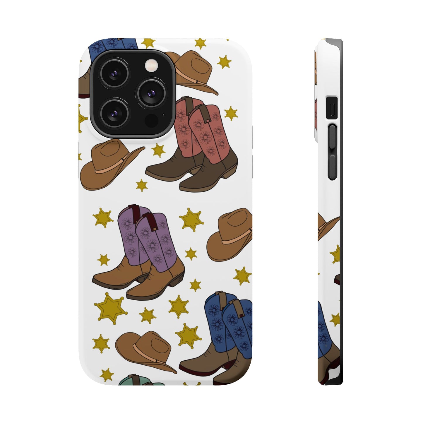 Cowboy Boots Magnetic Tough Case - Durable Phone Protection with Western Flair