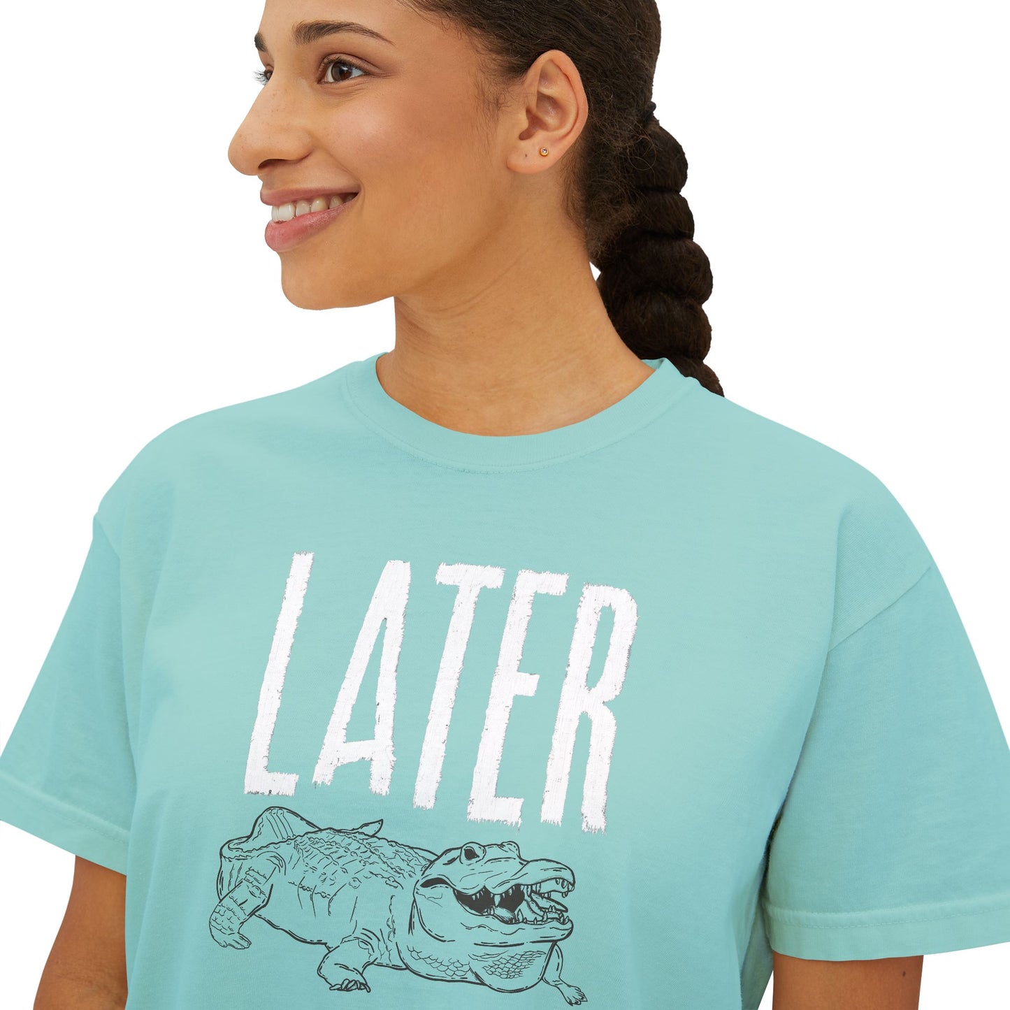 Women's Boxy Tee - 'Later Gator' Casual T-Shirt for Relaxed Vibes