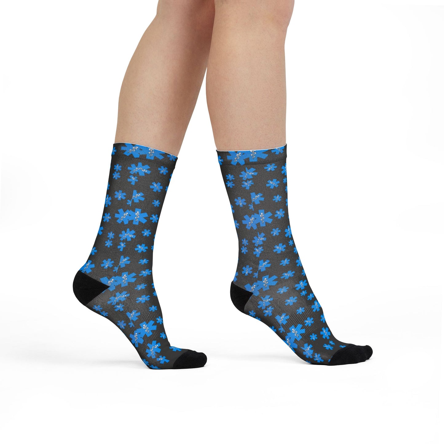 EMS | EMT Sublimation Crew Socks - Star of Life Design
