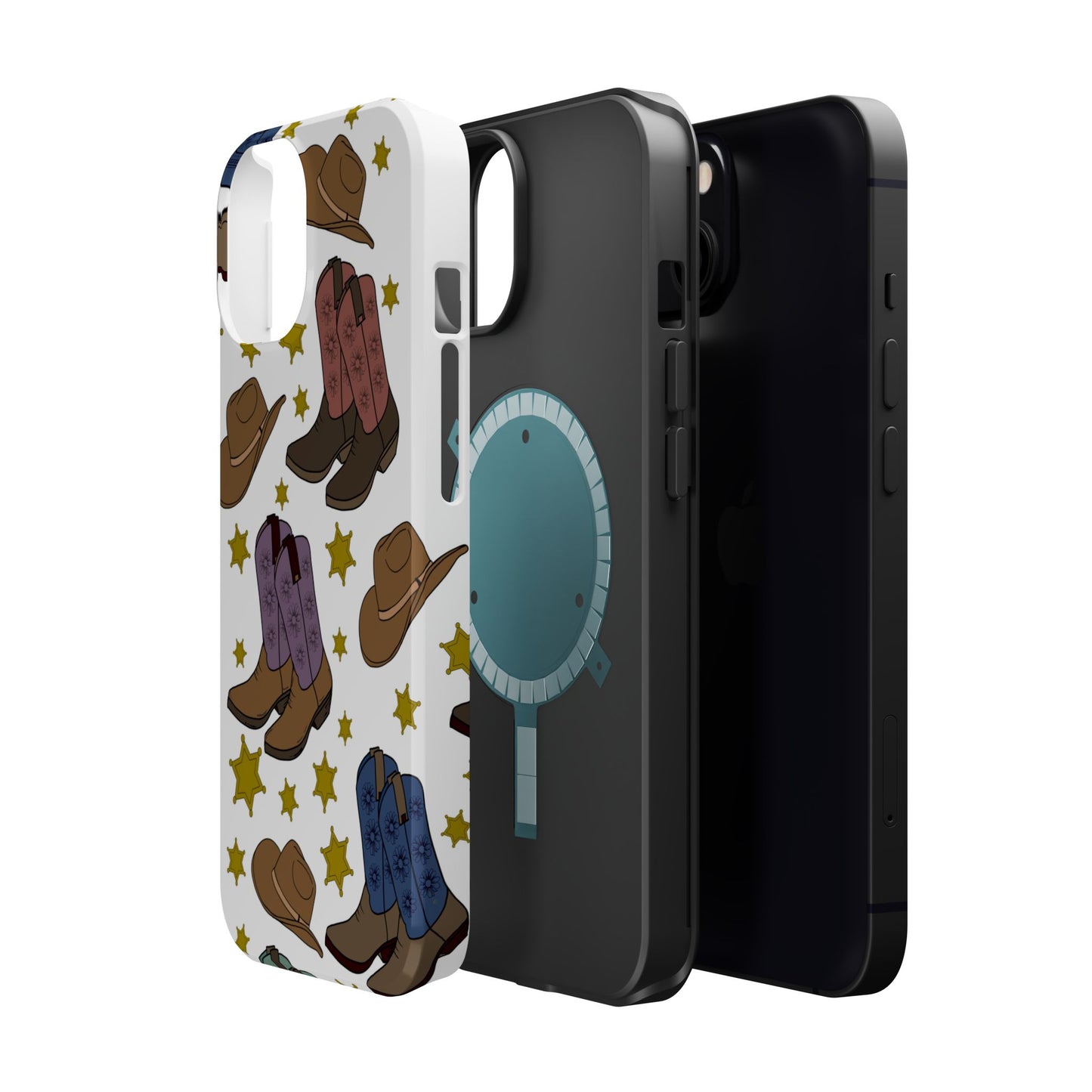 Cowboy Boots Magnetic Tough Case - Durable Phone Protection with Western Flair