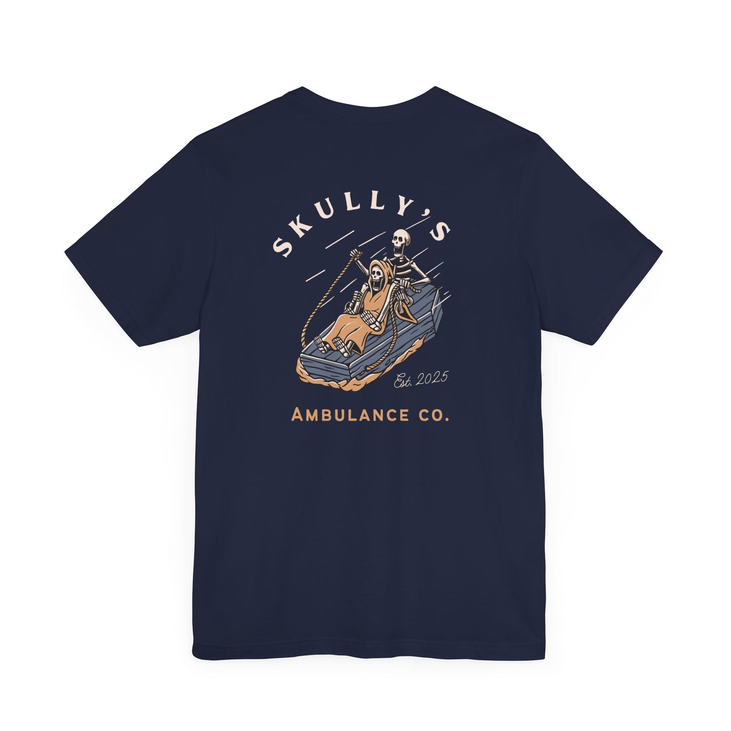 Skully’s Ambulance Co.| First Responder | Paramedic tshirt | EMT | skeleton shirt