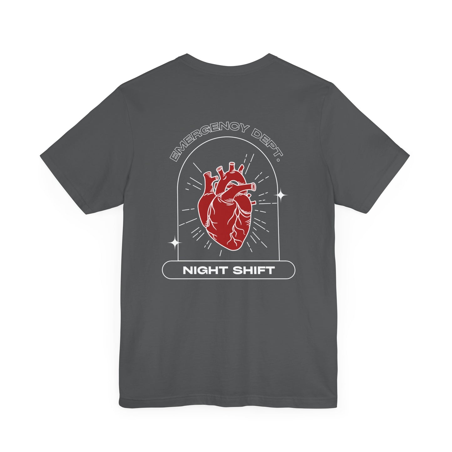 Emergency Department Printed Unisex Tee - Casual Comfort, Gift for Heart Lovers, Everyday Wear, Unique Style, Casual T-Shirt