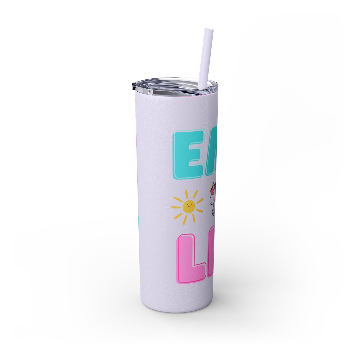 Unicorn 'EMT Life' Skinny Tumbler with Straw - 20oz Fun Drinkware