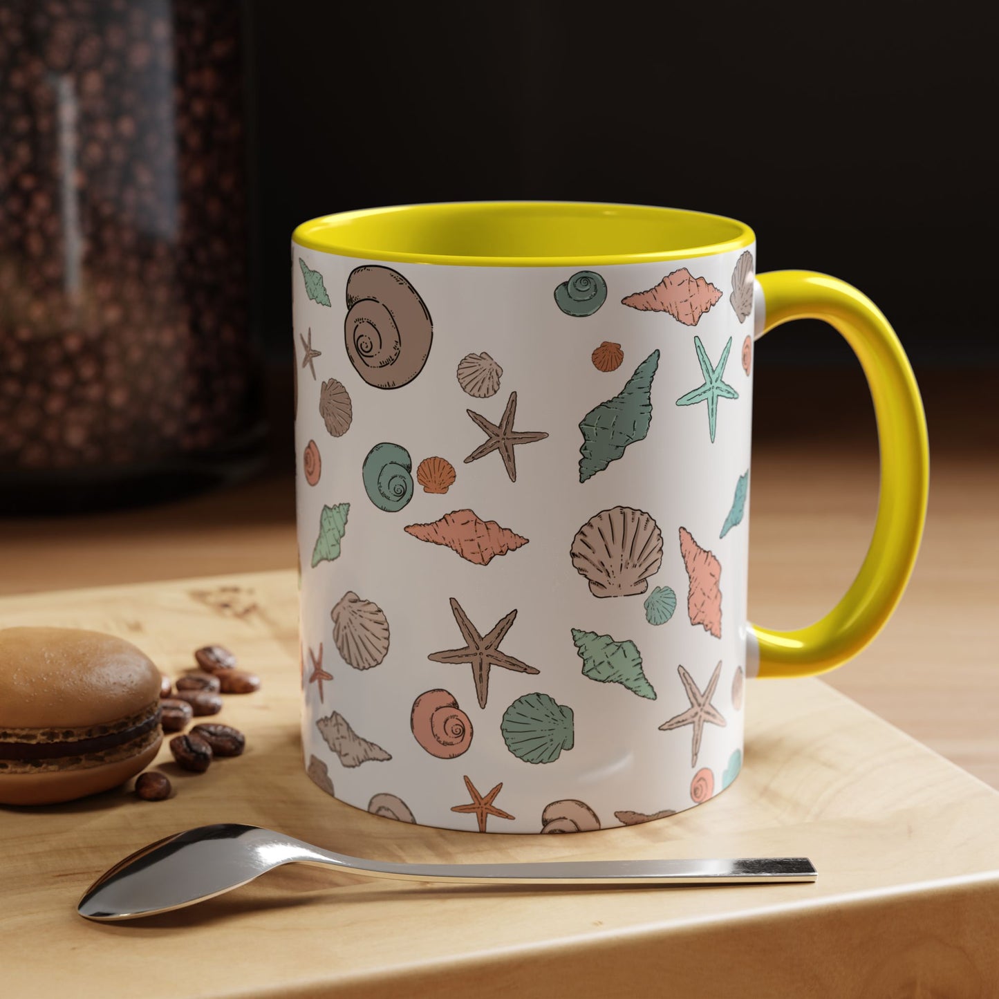 Coastal Seashell Accent Coffee Mug - 11oz & 15oz