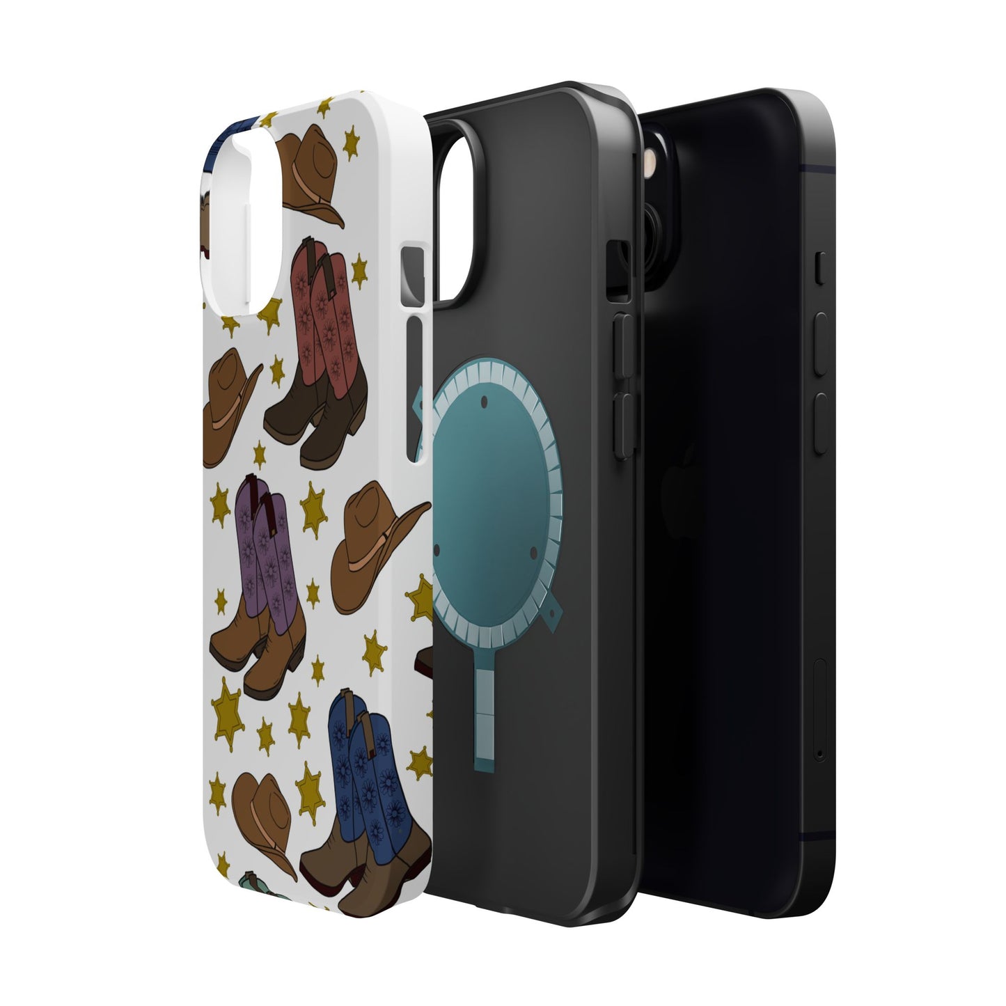 Cowboy Boots Magnetic Tough Case - Durable Phone Protection with Western Flair
