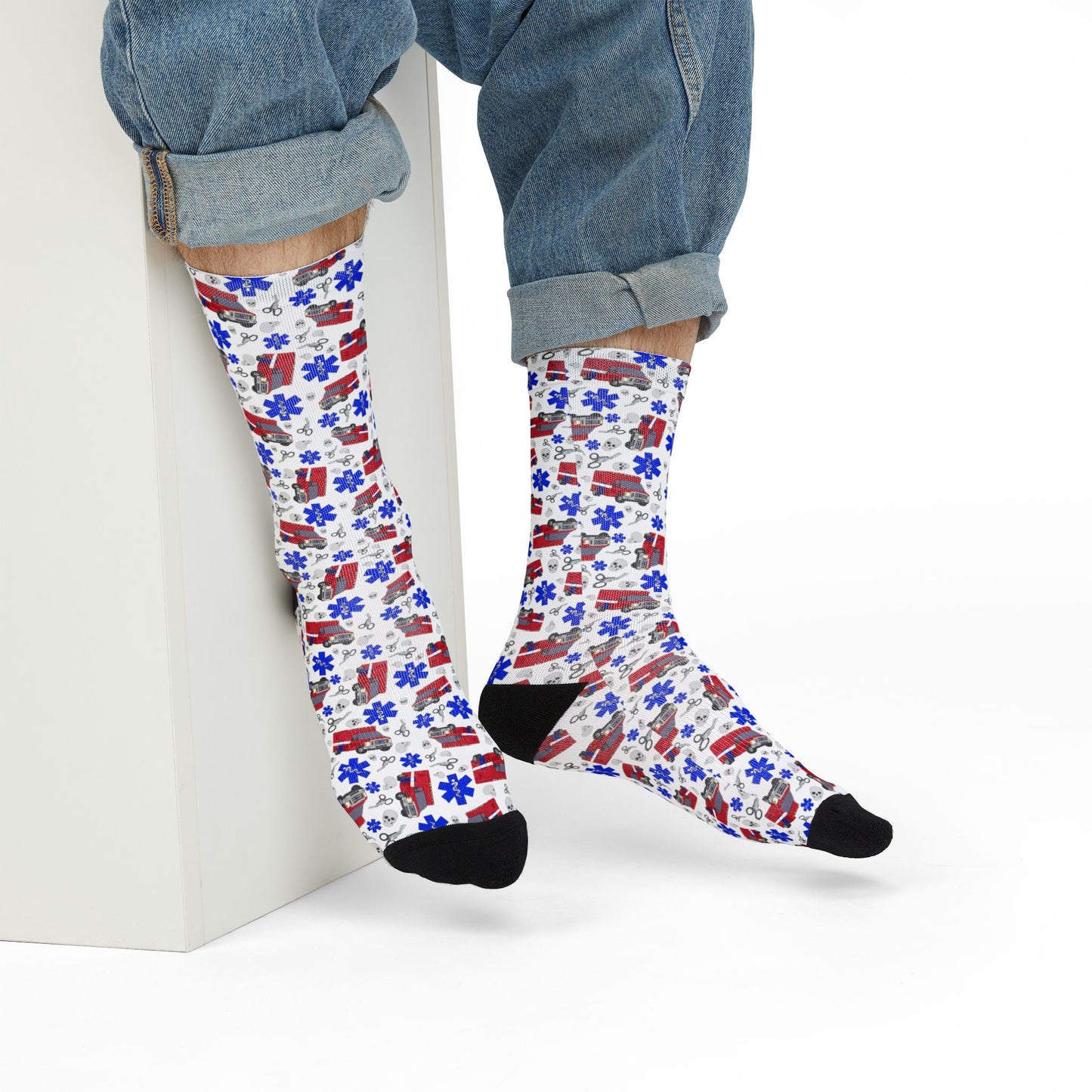 Ambulance |EMS| Boo Boo Bus |EMT Paramedic Socks