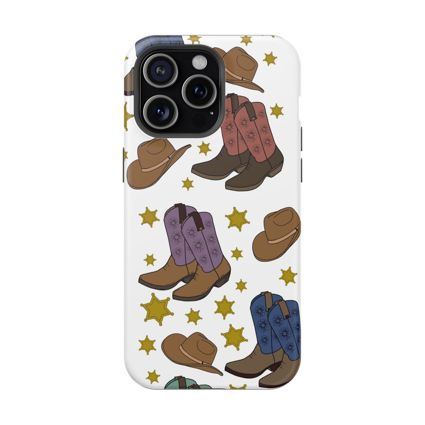 Cowboy Boots Magnetic Tough Case - Durable Phone Protection with Western Flair