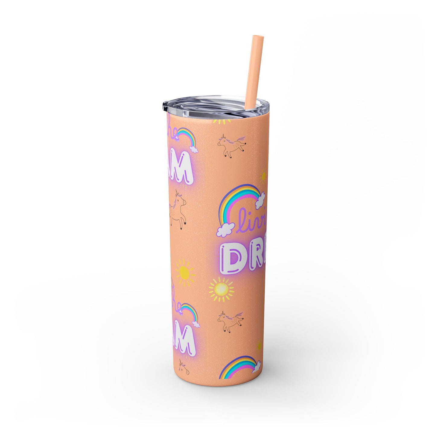 Motivational Unicorn Tumbler - 20oz "Livin' the Dream" funny gift for nurses, EMT’s, paramedics