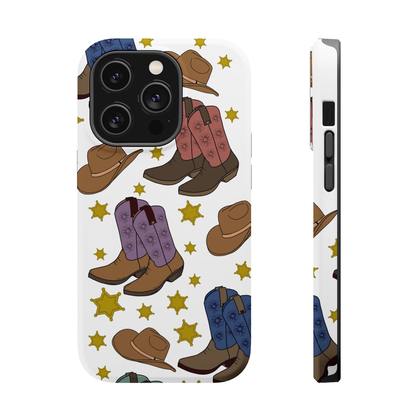 Cowboy Boots Magnetic Tough Case - Durable Phone Protection with Western Flair