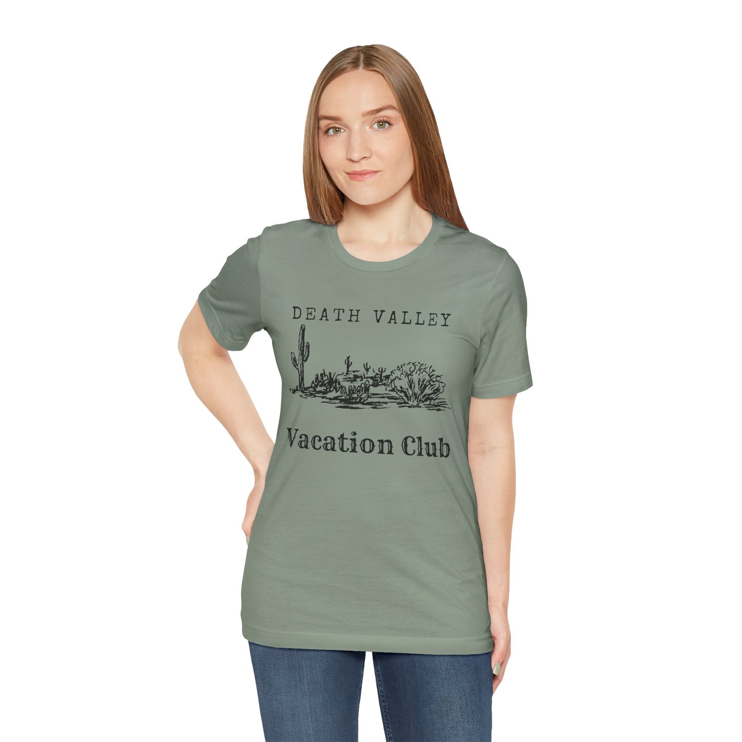 Death Valley Vacation Club Unisex Tee - Casual Cactus Graphic T-Shirt
