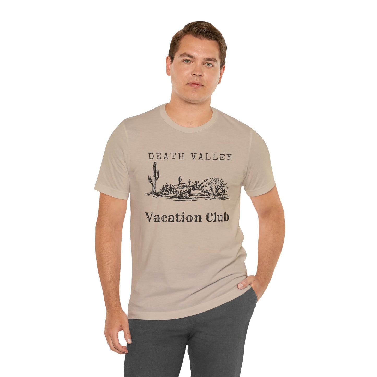 Death Valley Vacation Club Unisex Tee - Casual Cactus Graphic T-Shirt