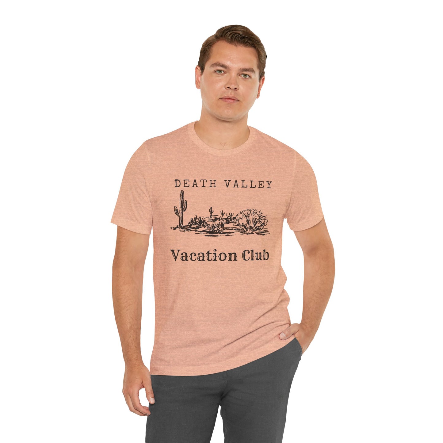 Death Valley Vacation Club Unisex Tee - Casual Cactus Graphic T-Shirt