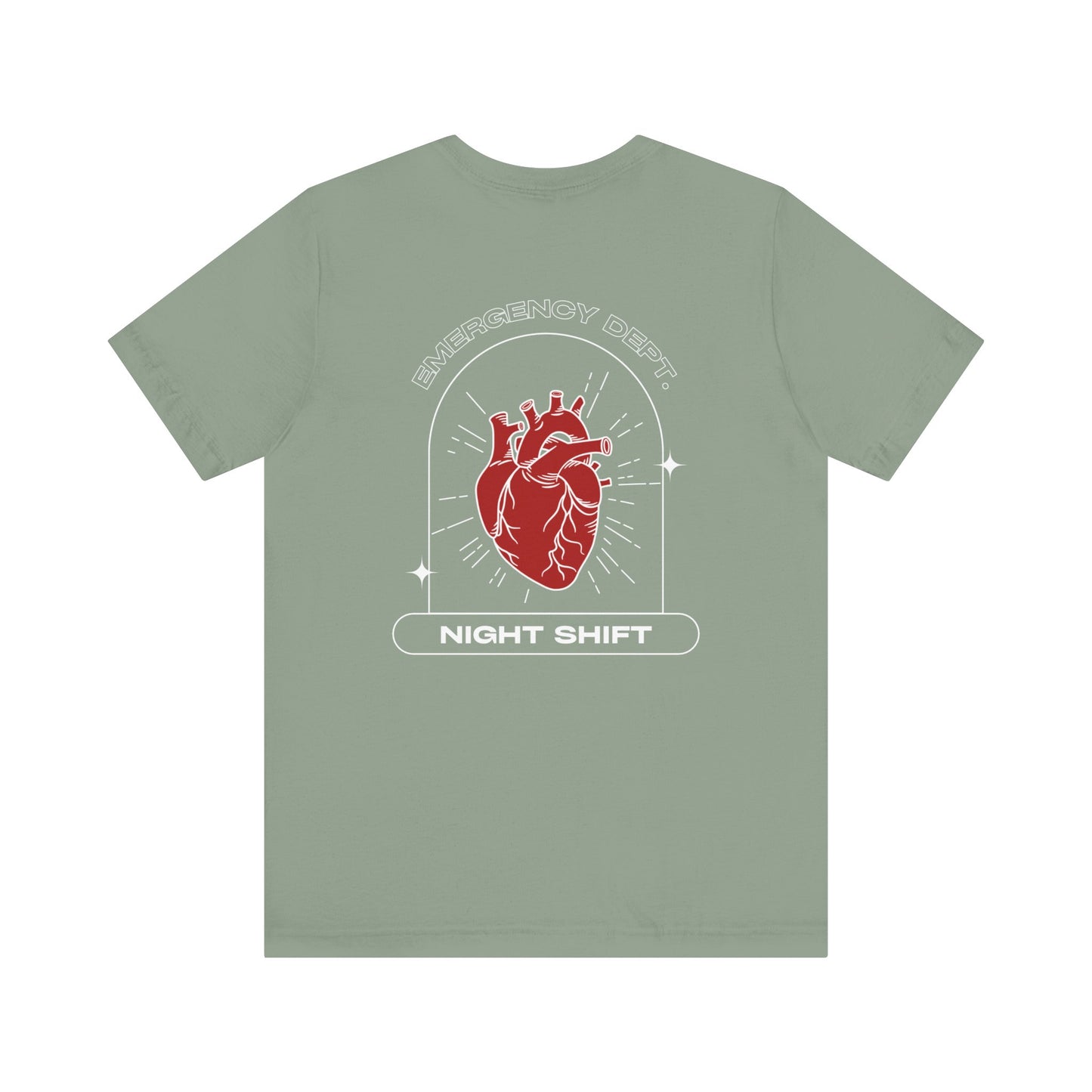 Emergency Department Printed Unisex Tee - Casual Comfort, Gift for Heart Lovers, Everyday Wear, Unique Style, Casual T-Shirt