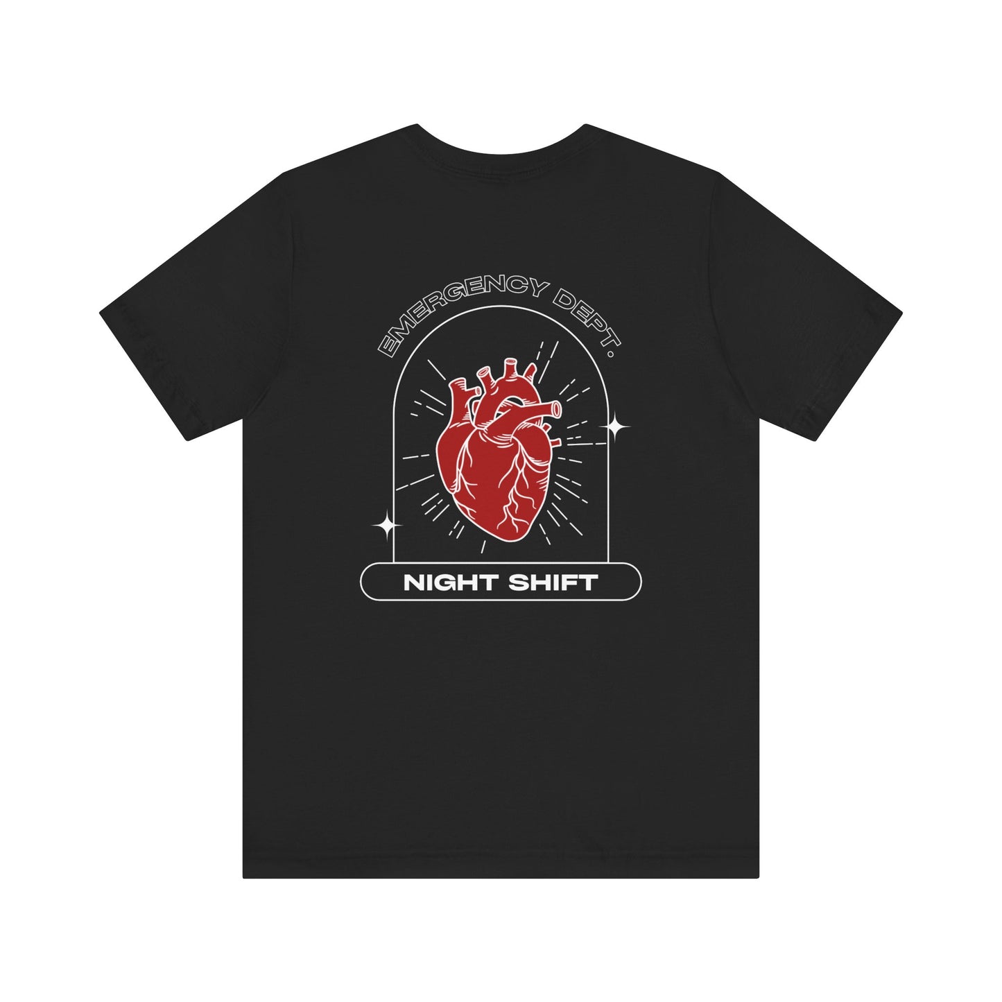 Emergency Department Printed Unisex Tee - Casual Comfort, Gift for Heart Lovers, Everyday Wear, Unique Style, Casual T-Shirt