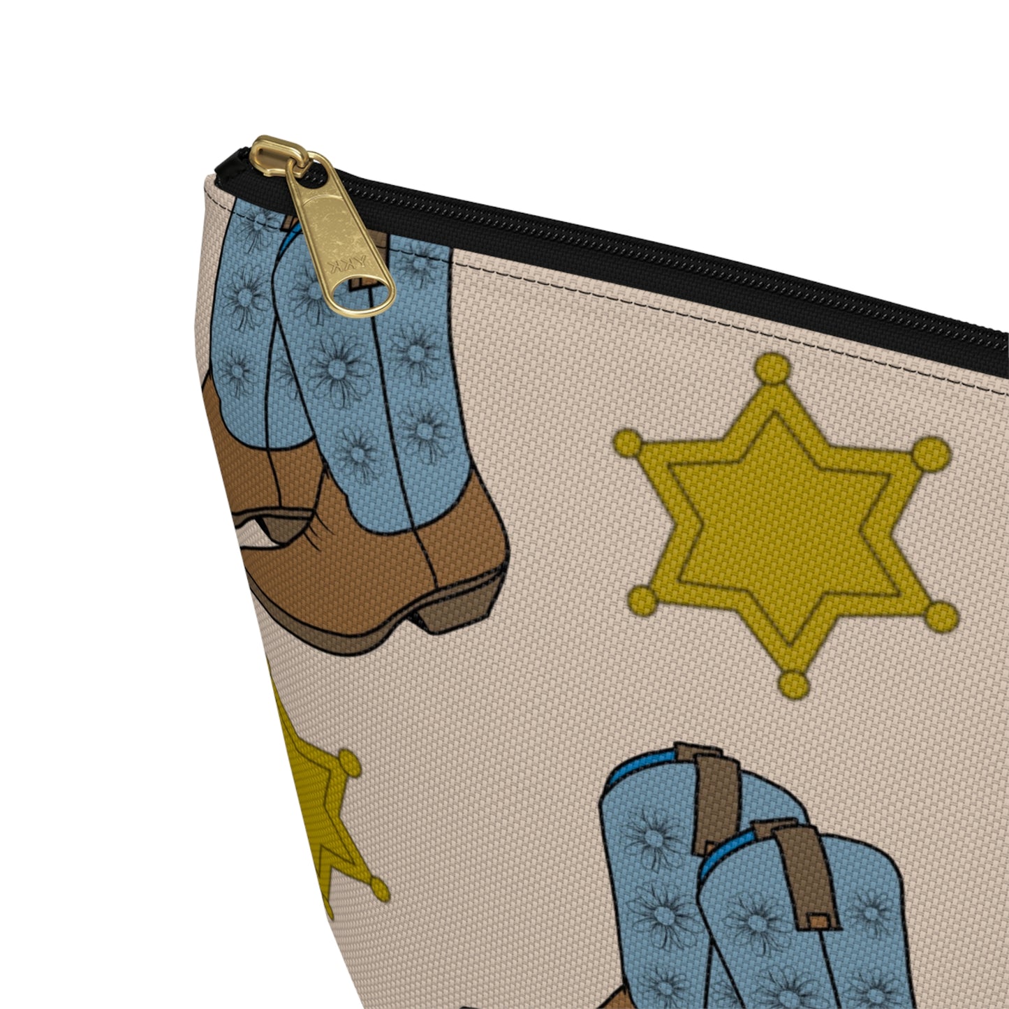 Accessory Pouch with Cowboy Boots & Western Star Design