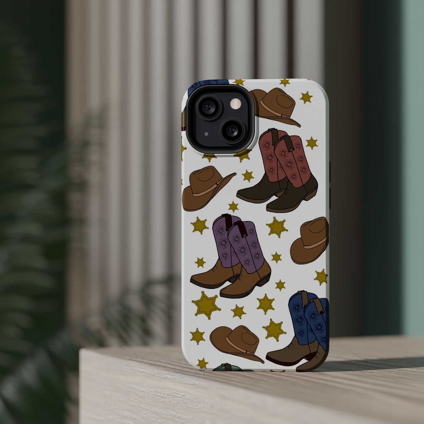 Cowboy Boots Magnetic Tough Case - Durable Phone Protection with Western Flair