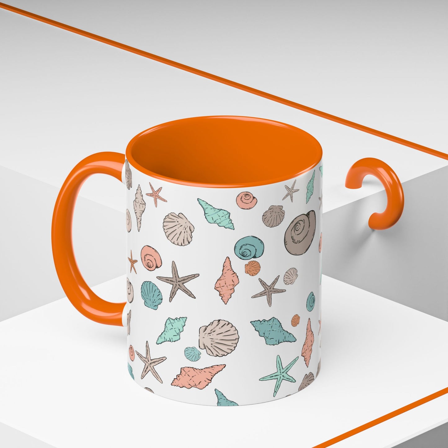 Coastal Seashell Accent Coffee Mug - 11oz & 15oz